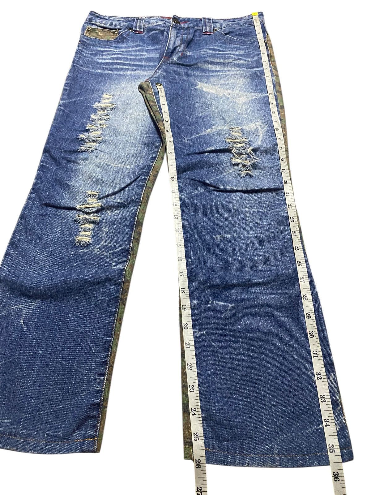 14th Addiction Vintage Japan Brand Sky Bomber Straight Fit Camo Jeans Size US 32 / EU 48 - 11 Thumbnail