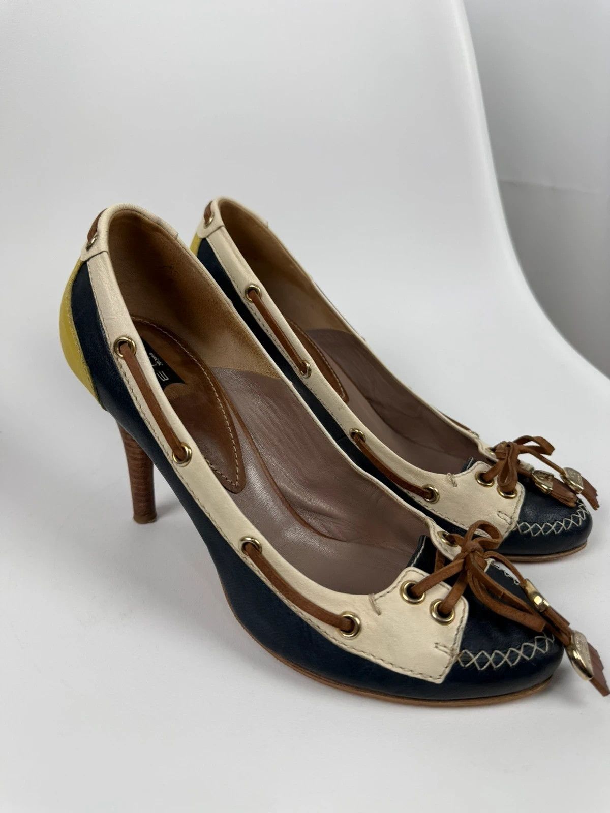 Etro Etro Milano Heels Top-Siders Leather size 39.5 Size US 9.5 / IT 39.5 - 1 Thumbnail
