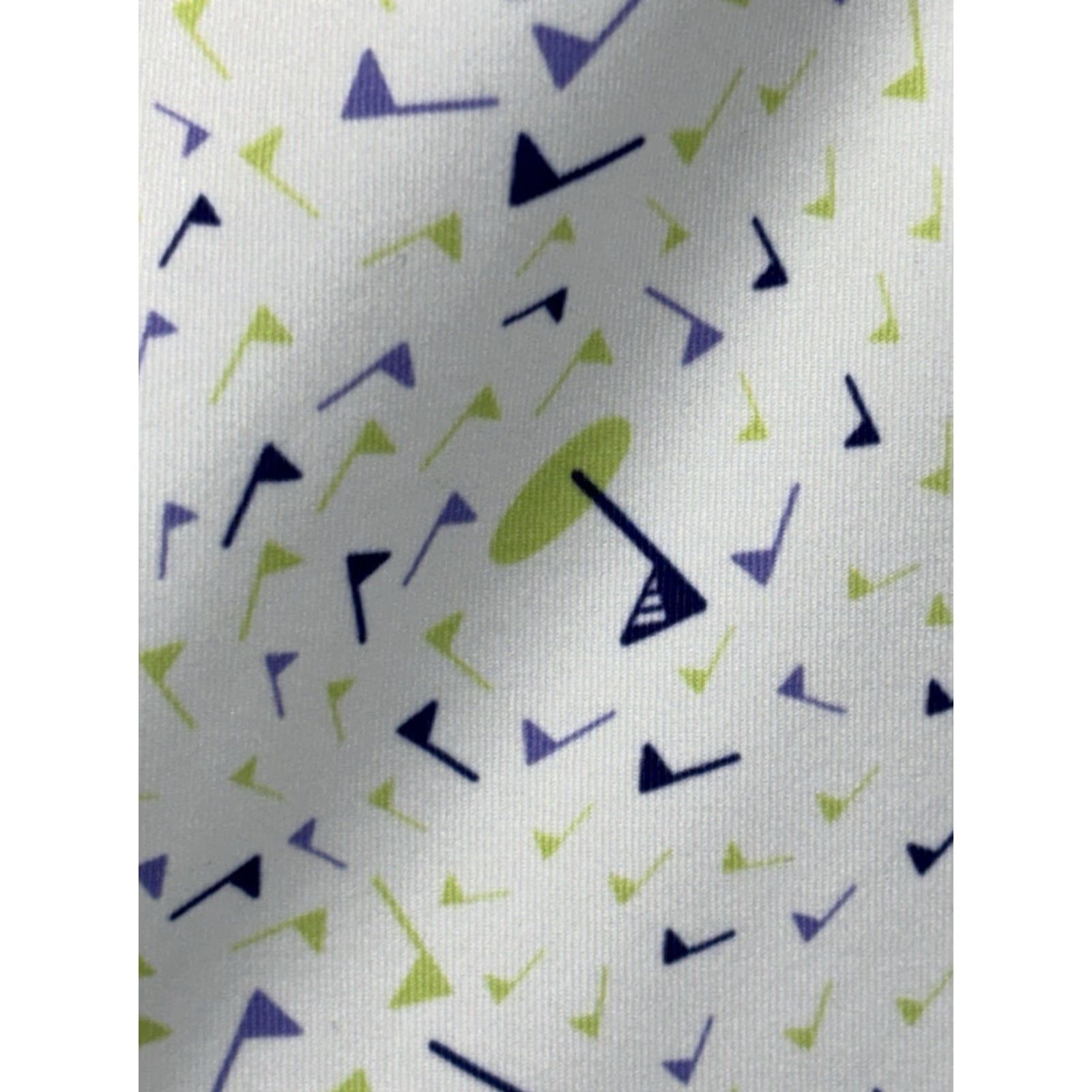 Adidas Adidas Golf Polo Mens M White Parley Primegreen AOP Flag Print Performance Shirt Polo Size US M / EU 48-50 / 2 - 5 Thumbnail
