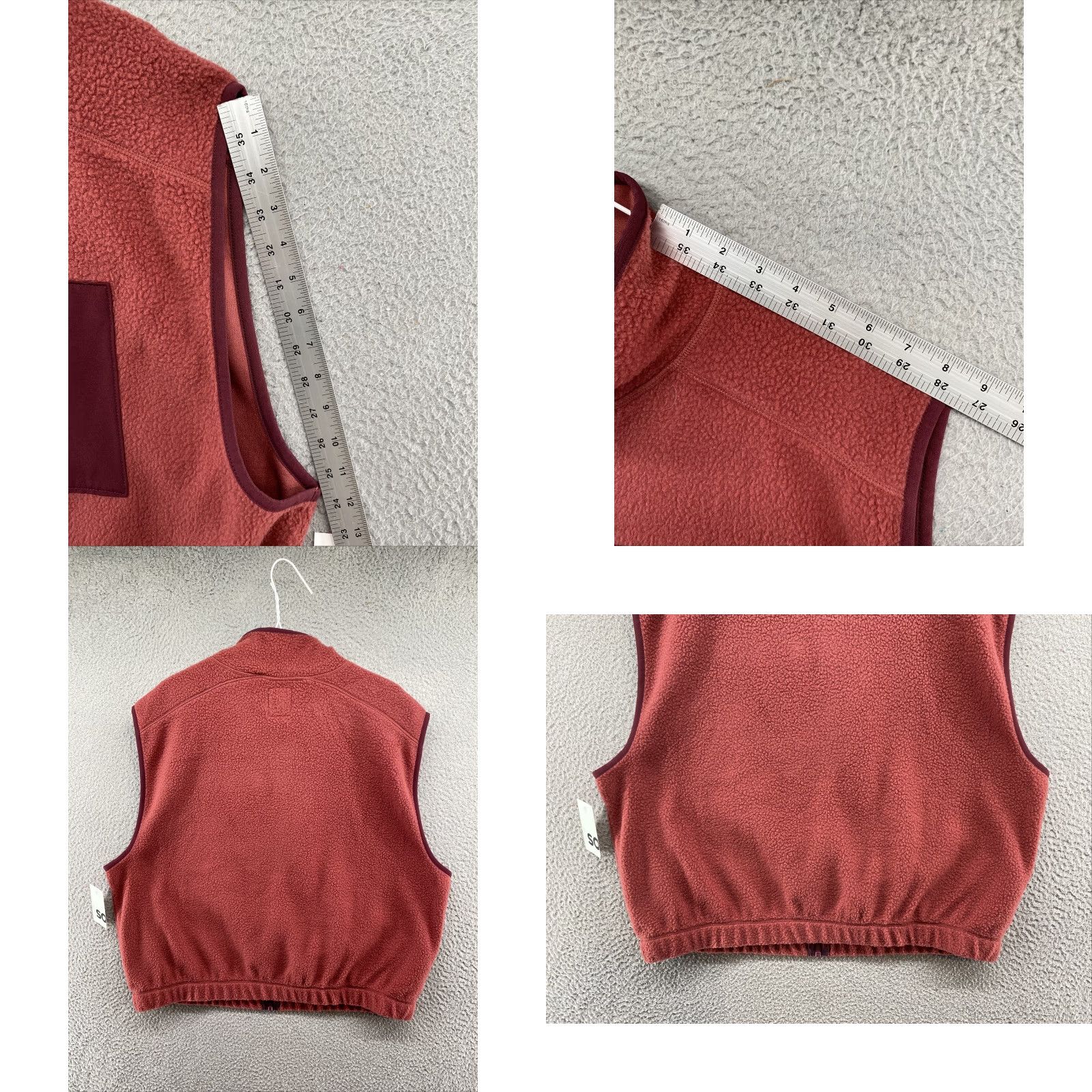 Alife SO Goods For Life Women's Cozy Fleece Full Zip Vest XL Red, Vest, Women, Fleece, Zip, Casual, Fall Winter, Shirt? Size XL / US 12-14 / IT 48-50 - 8 Thumbnail