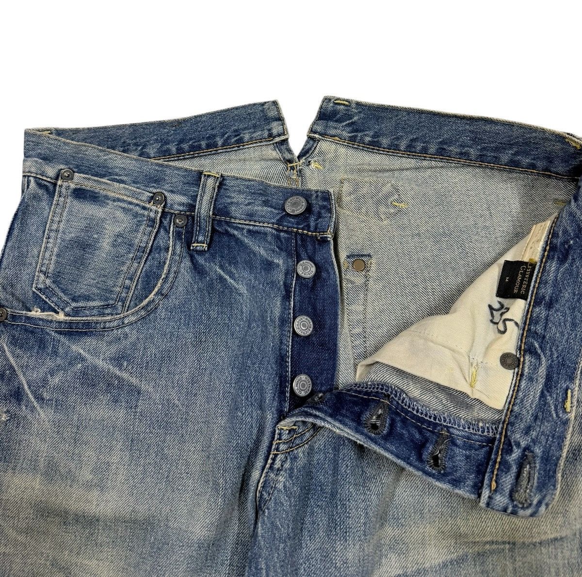 Hysteric Glamour Vtg💥Hysteric Glamour Salvedge Buckle Back Wash Denim Size US 33 - 7 Thumbnail