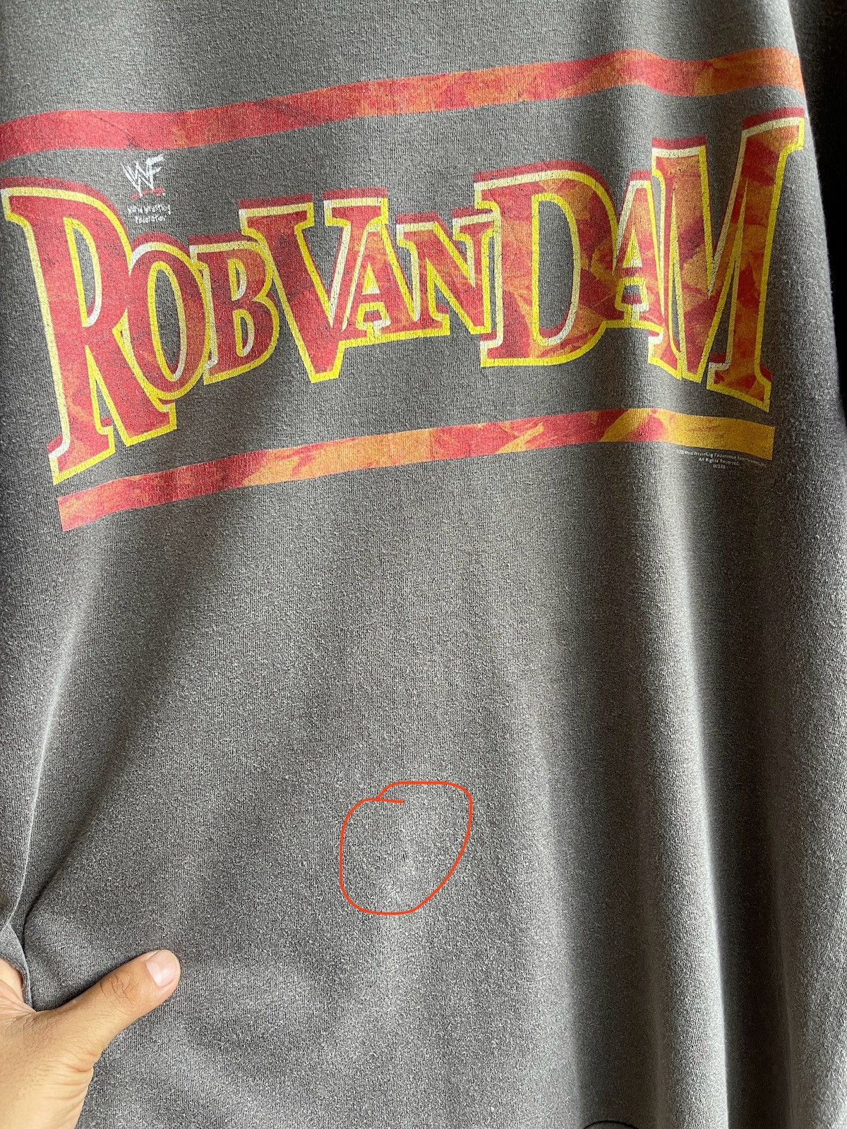 Vintage SUN FADED🔥Rare🔥Vintage WWF Rob Van Dam T Shirt Size US M / EU 48-50 / 2 - 15 Thumbnail