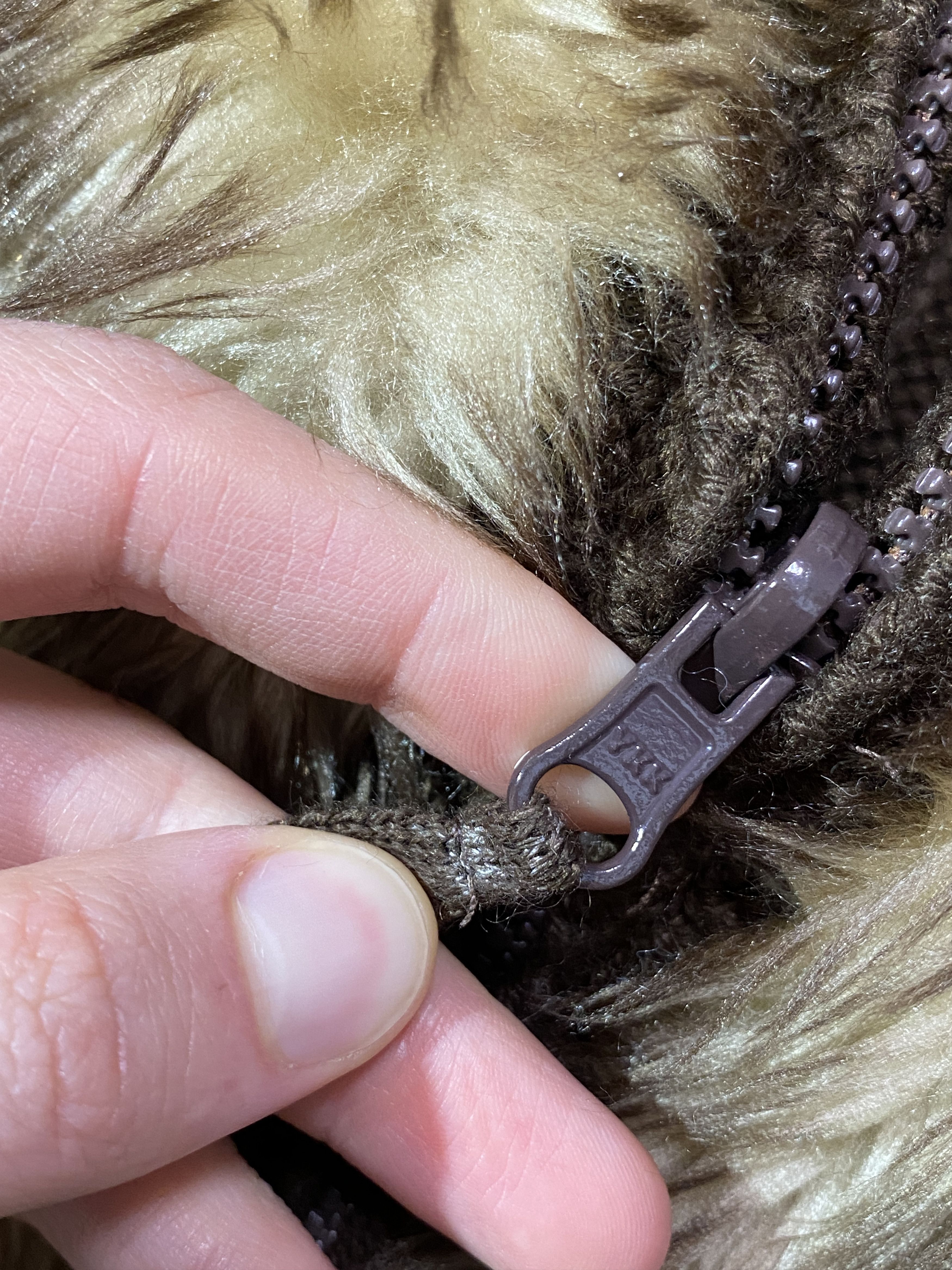 If Six Was Nine CRAZY Y2K FLUFFY VAMP BROWN ISWN LGB TYPE FAUX FUR VEST Size US M / EU 48-50 / 2 - 4 Thumbnail
