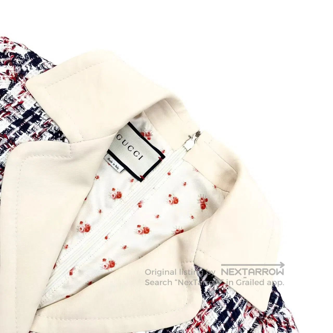 Gucci Guicci Lapel woolen houndstooth dress| Size XXS / US 00 / IT 34 - 3 Thumbnail