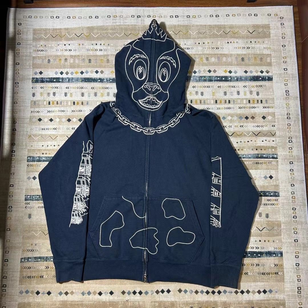 image of Bape Limited Version Shark Full Zip Hoodie in Black, Men's (Size Medium)