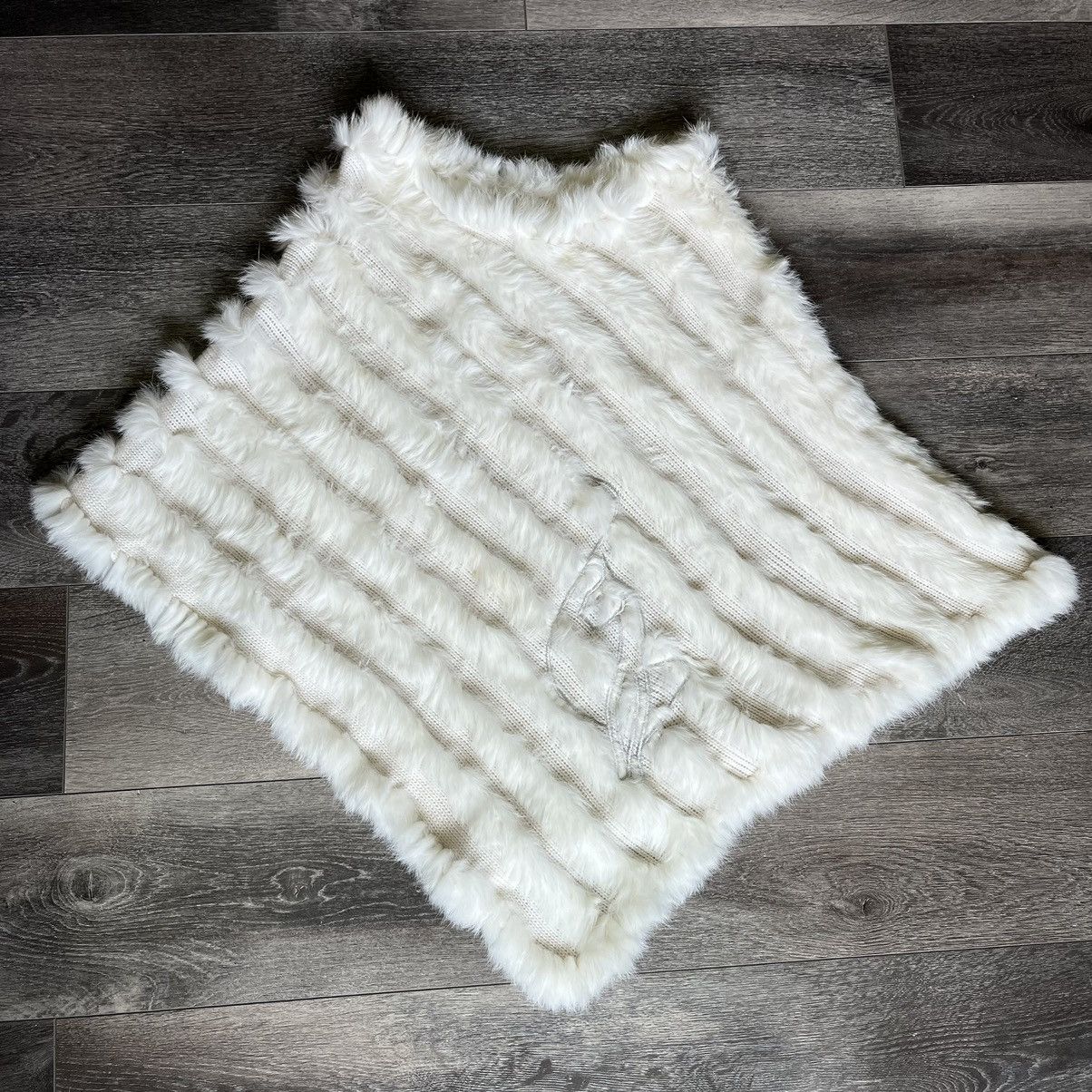Vintage Vintage Y2K 2000s Baby Phat Rabbit Fur Trim Poncho Pullover Size M / US 6-8 / IT 42-44 - 1 Thumbnail