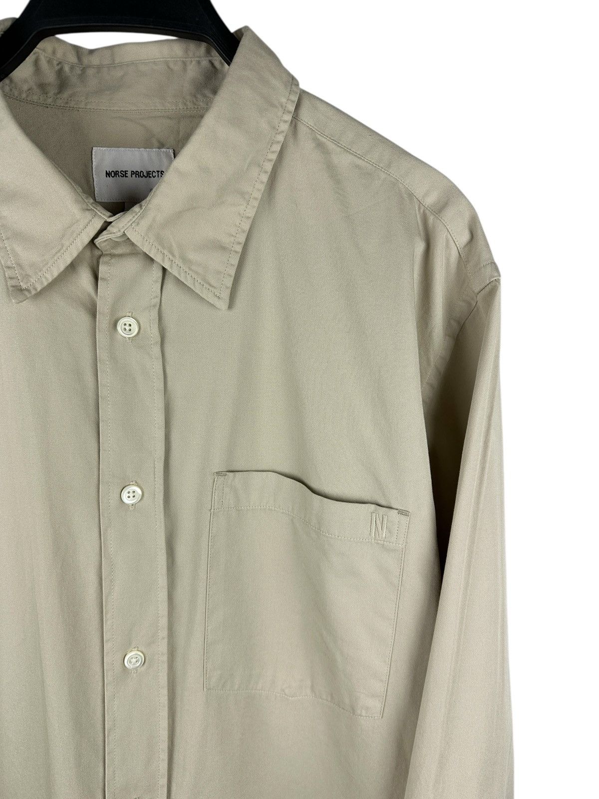 Norse Projects Norse Projects Osvald Twill Shirt Long Sleeve Button Up Size US L / EU 52-54 / 3 - 3 Thumbnail