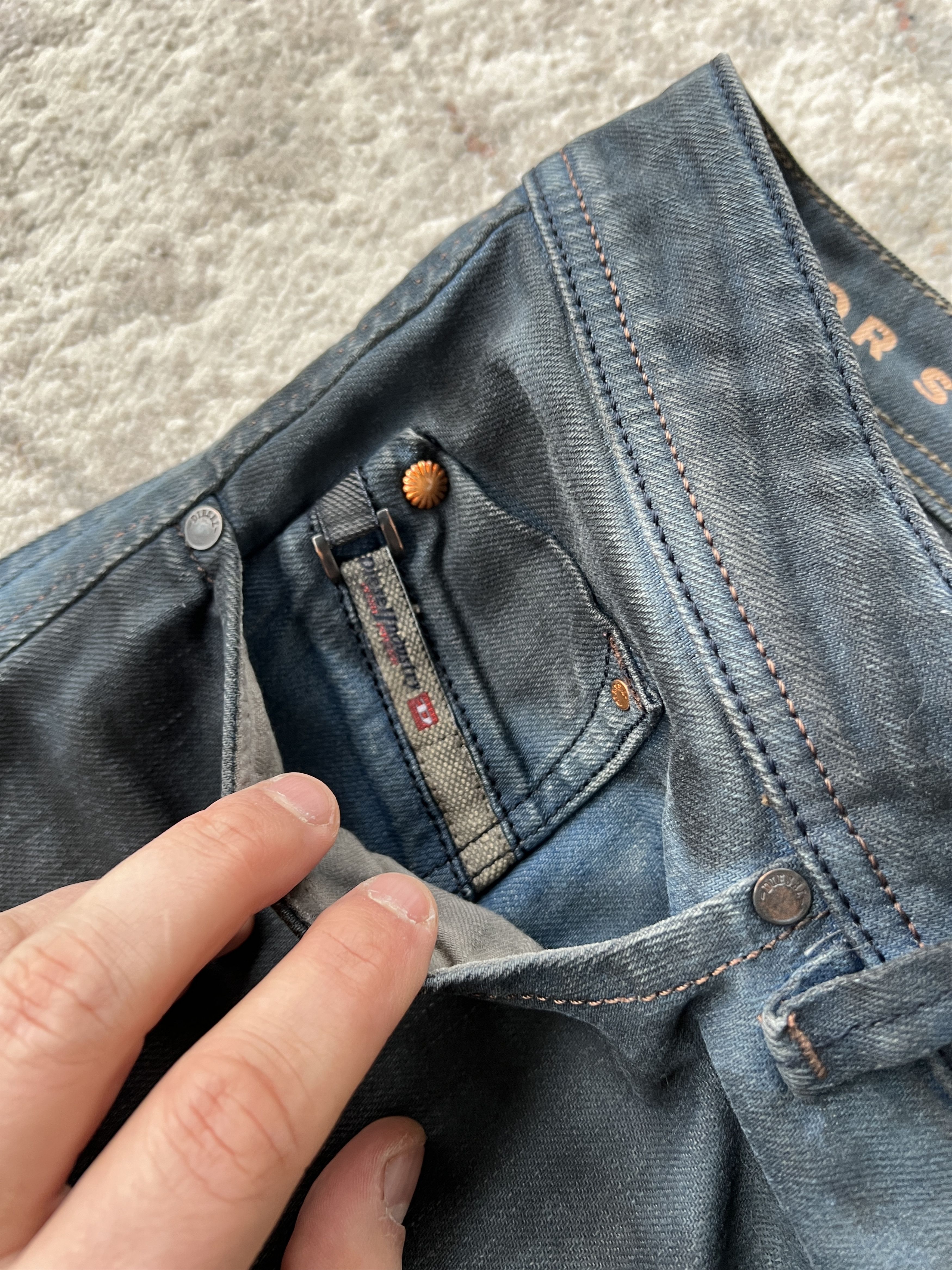 Diesel Diesel Darron Slim-Tapped Denim Pants Size US 31 - 7 Thumbnail