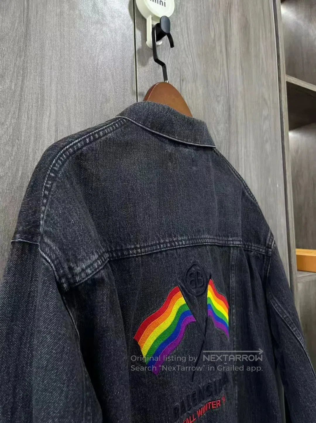 Balenciaga Balenciaga Embroidered Flag Denim Jacket. Size US M / EU 48-50 / 2 - 5 Thumbnail