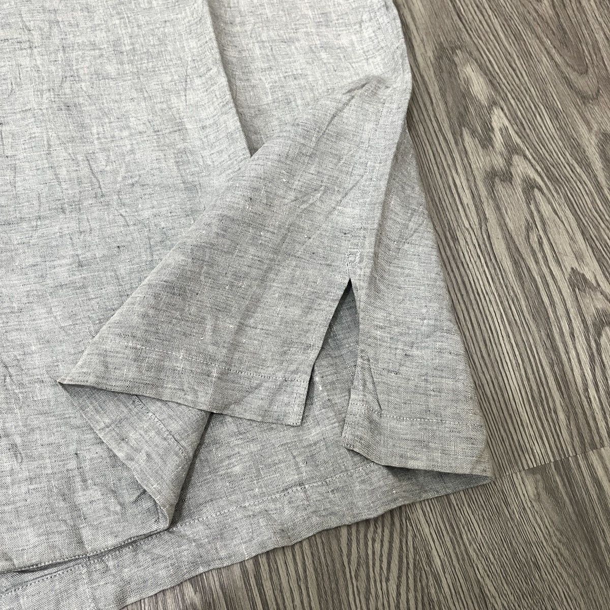 Issey Miyake IM Issey Miyake - Linen Open Collar Shirt Ifsixwasnine Size US L / EU 52-54 / 3 - 6 Thumbnail