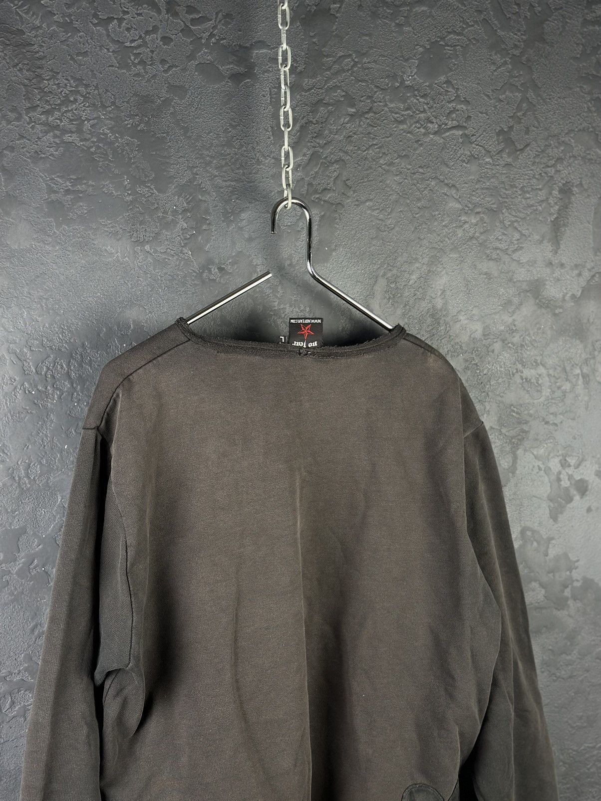 No Fear × Vintage Vintage 90s No Fear Thrashed Sun Faded Burnout Crewneck Size US L / EU 52-54 / 3 - 8 Thumbnail