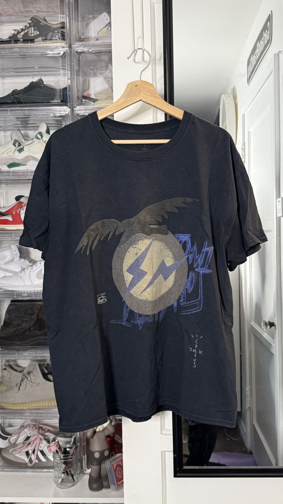 Travis Scott Travis Scott x Fragment Danger Tee “Black” [L] PREOWNED Size US L / EU 52-54 / 3 - 1 Thumbnail