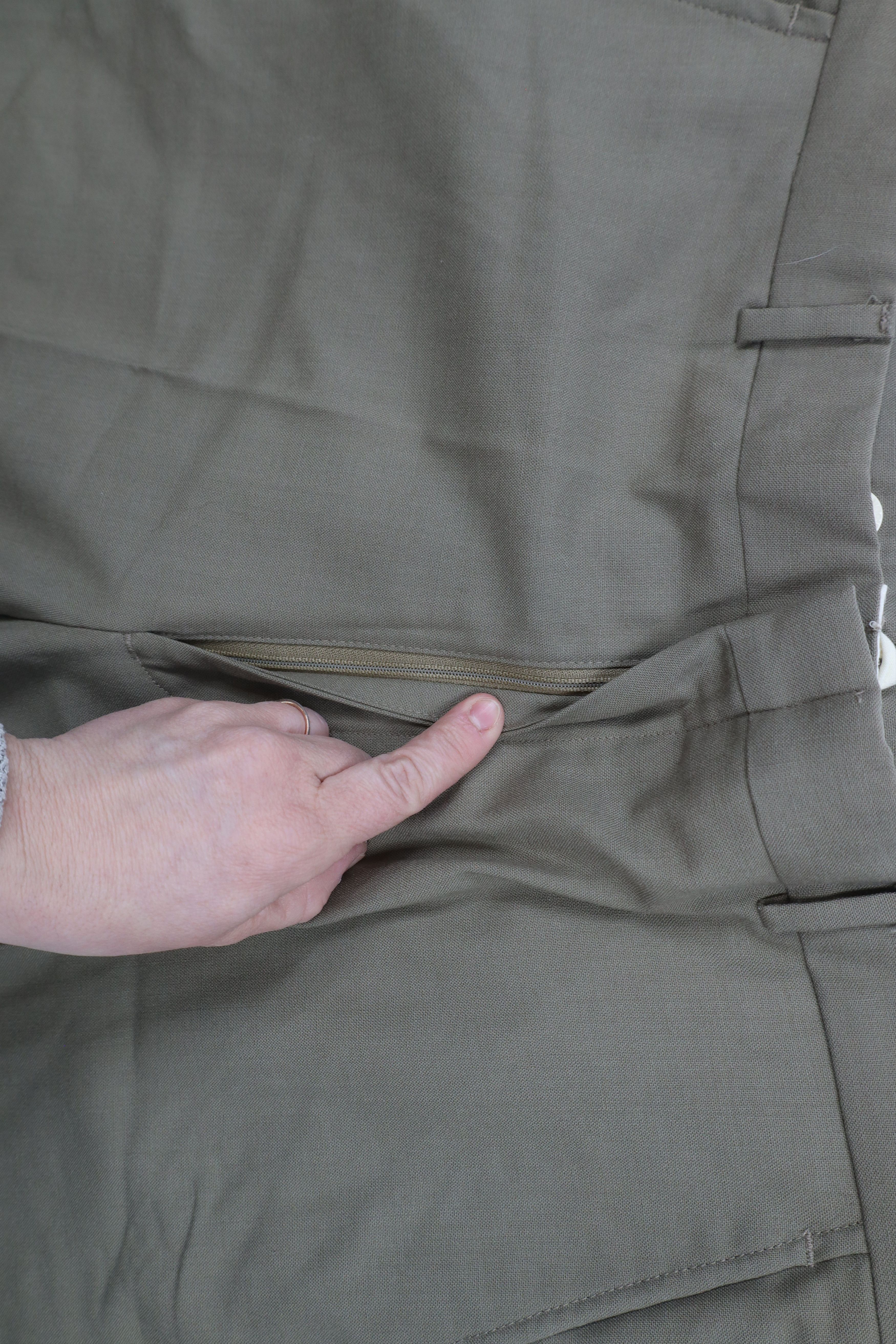 Lands' End × Vintage Vintage 90s Lands End Wide Leg Chino Pants Trousers USA Size US 34 / EU 50 - 5 Thumbnail