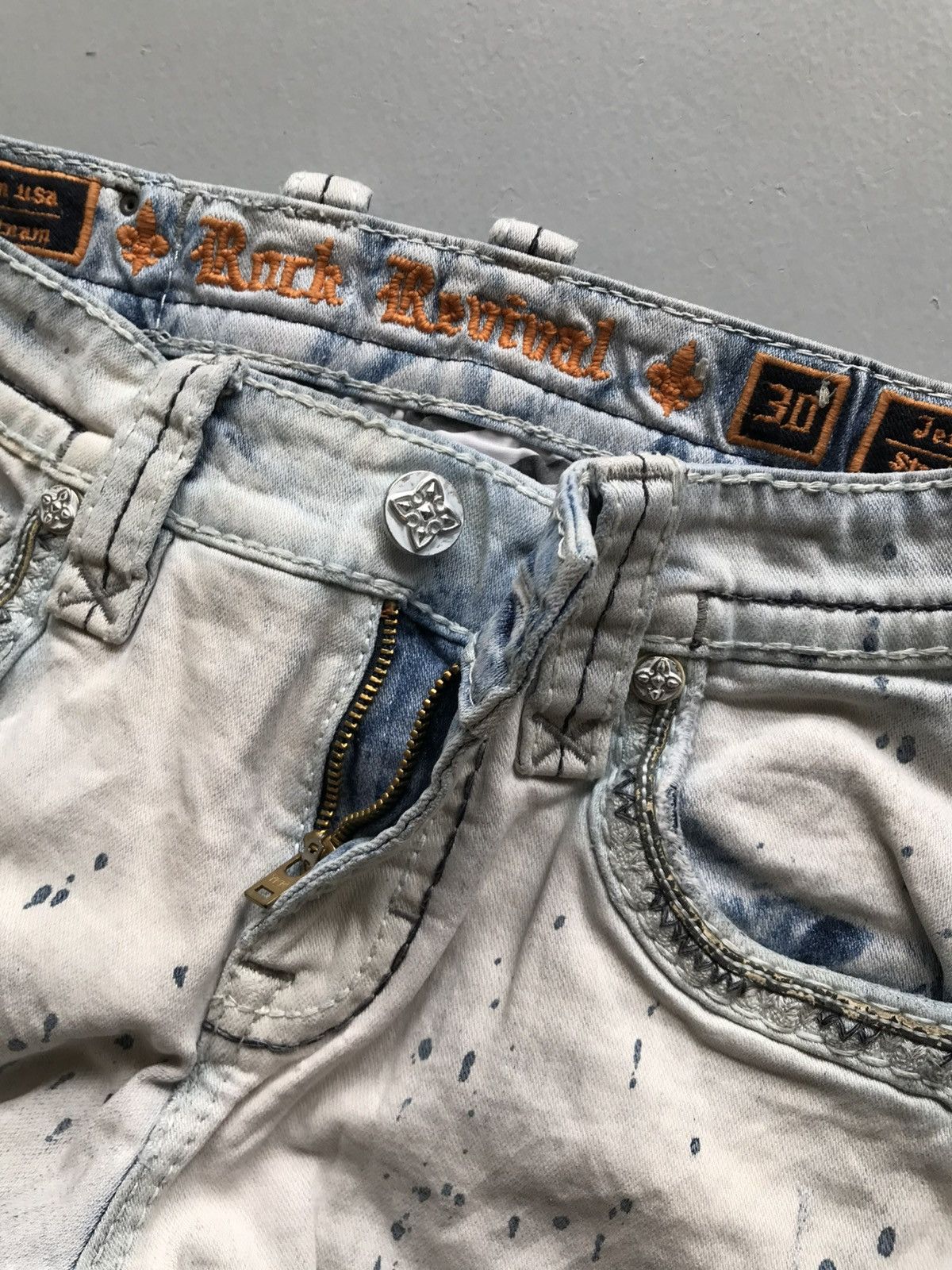 Rock Revival Vintage rock revival acid wash denim Size US 32 / EU 48 - 8 Thumbnail