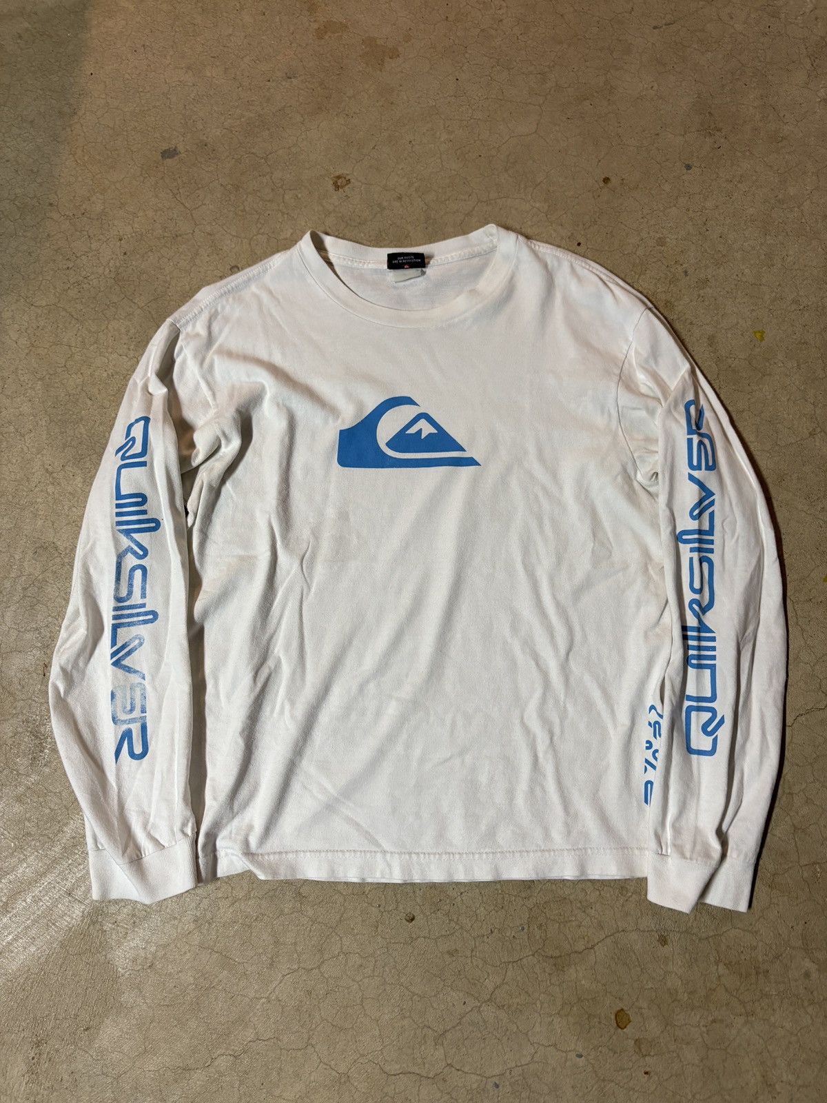 Quiksilver Vintage 90s Quiksilver Long Sleeve Shirt White Size Medium Size US M / EU 48-50 / 2 - 1 Thumbnail