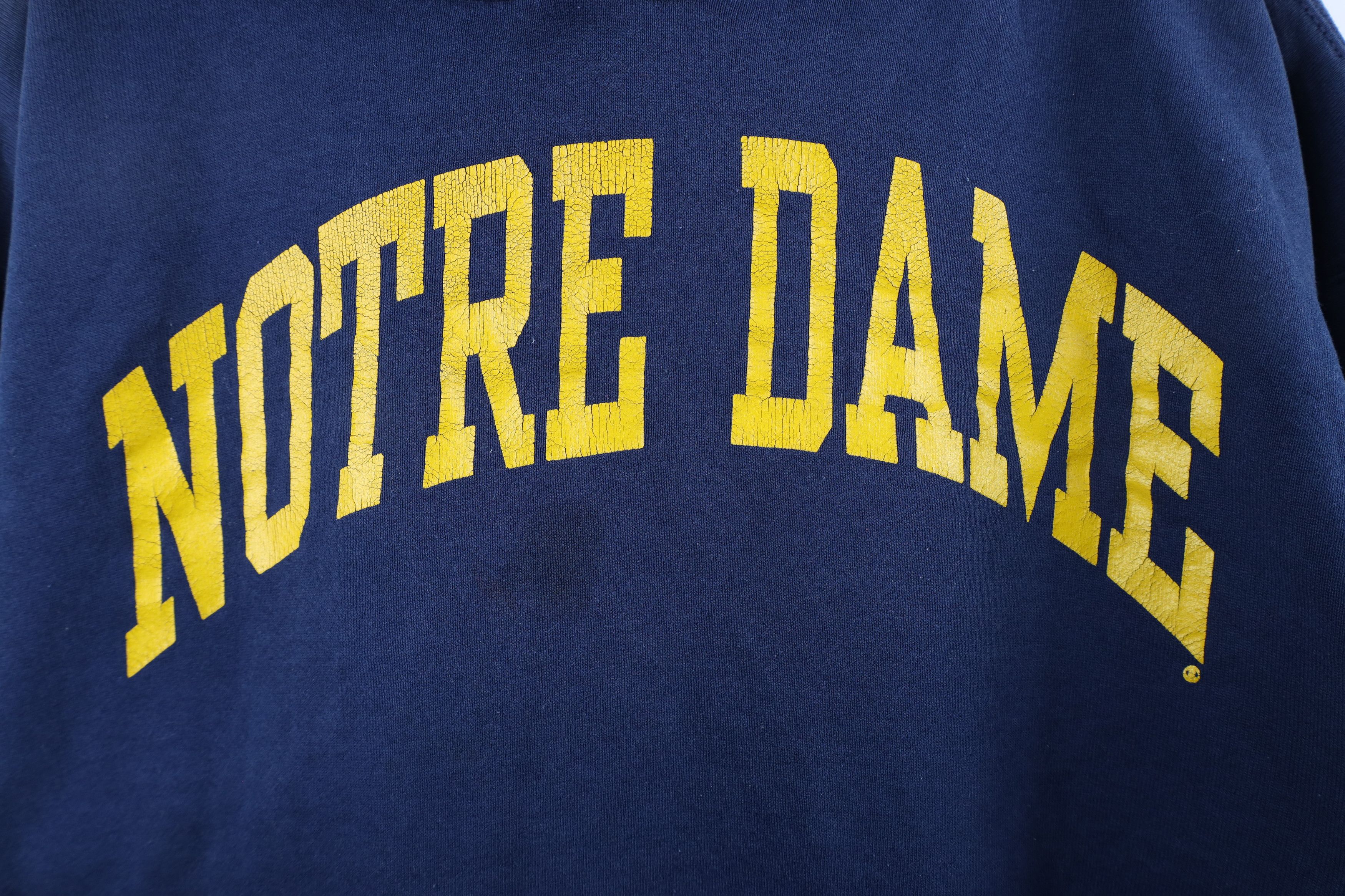 Russell Athletic × Vintage Vintage 90s Russell Athletic Notre Dame University Hoodie Size ONE SIZE - 4 Thumbnail