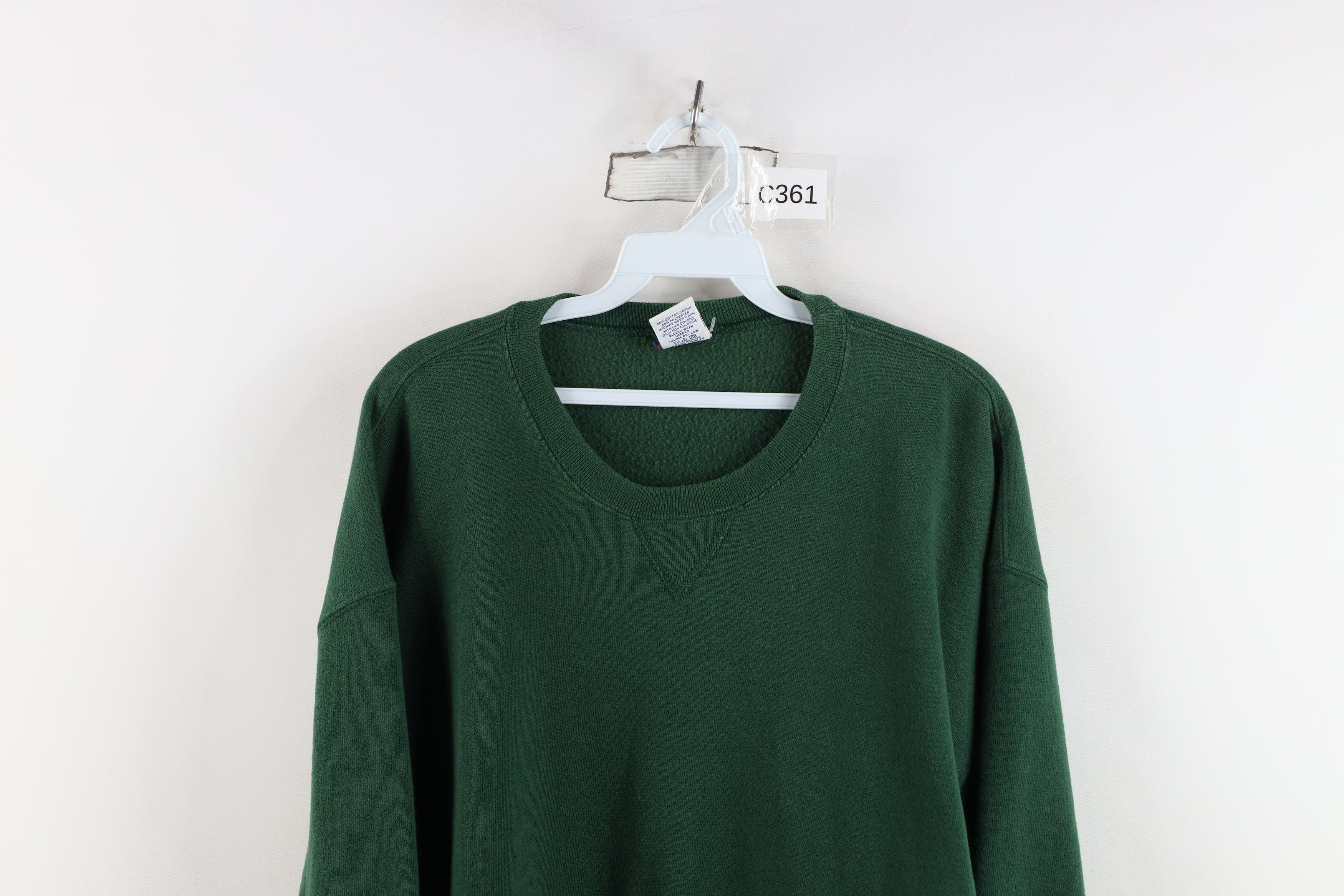 Russell Athletic Vintage 90s Russell Athletic Blank Crewneck Sweatshirt Green Size US L / EU 52-54 / 3 - 2 Thumbnail