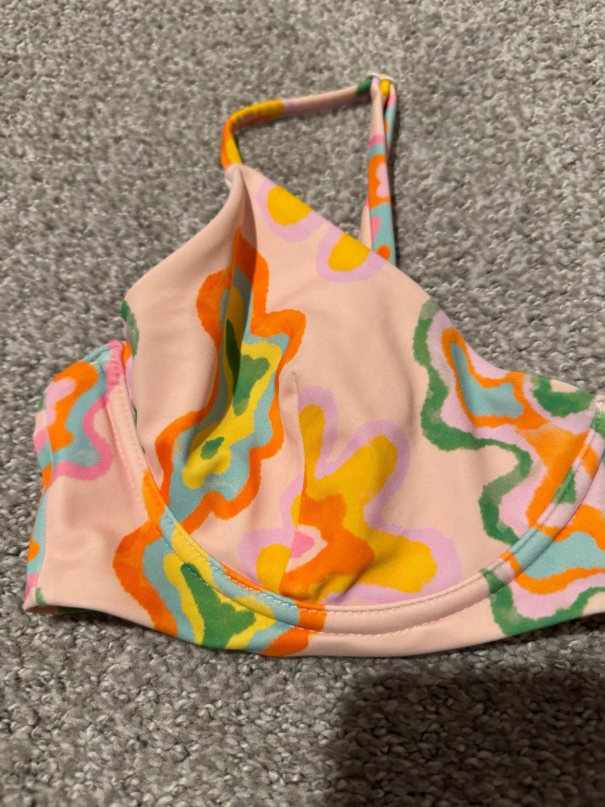 Designer Blackbough Pink Colorful Bikini Top | Women’s Size Medium Size ONE SIZE - 3 Thumbnail