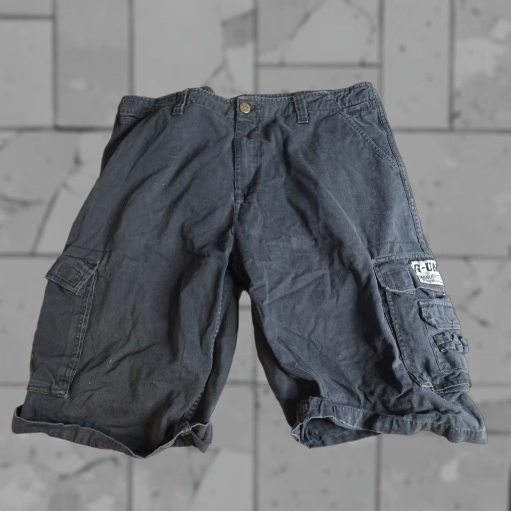 Nike VINTAGE G-UNIT Shorts Men 40 Black Cargo Solid 100% Cotton Drawstring Casual Size US 40 / EU 56 - 1 Thumbnail