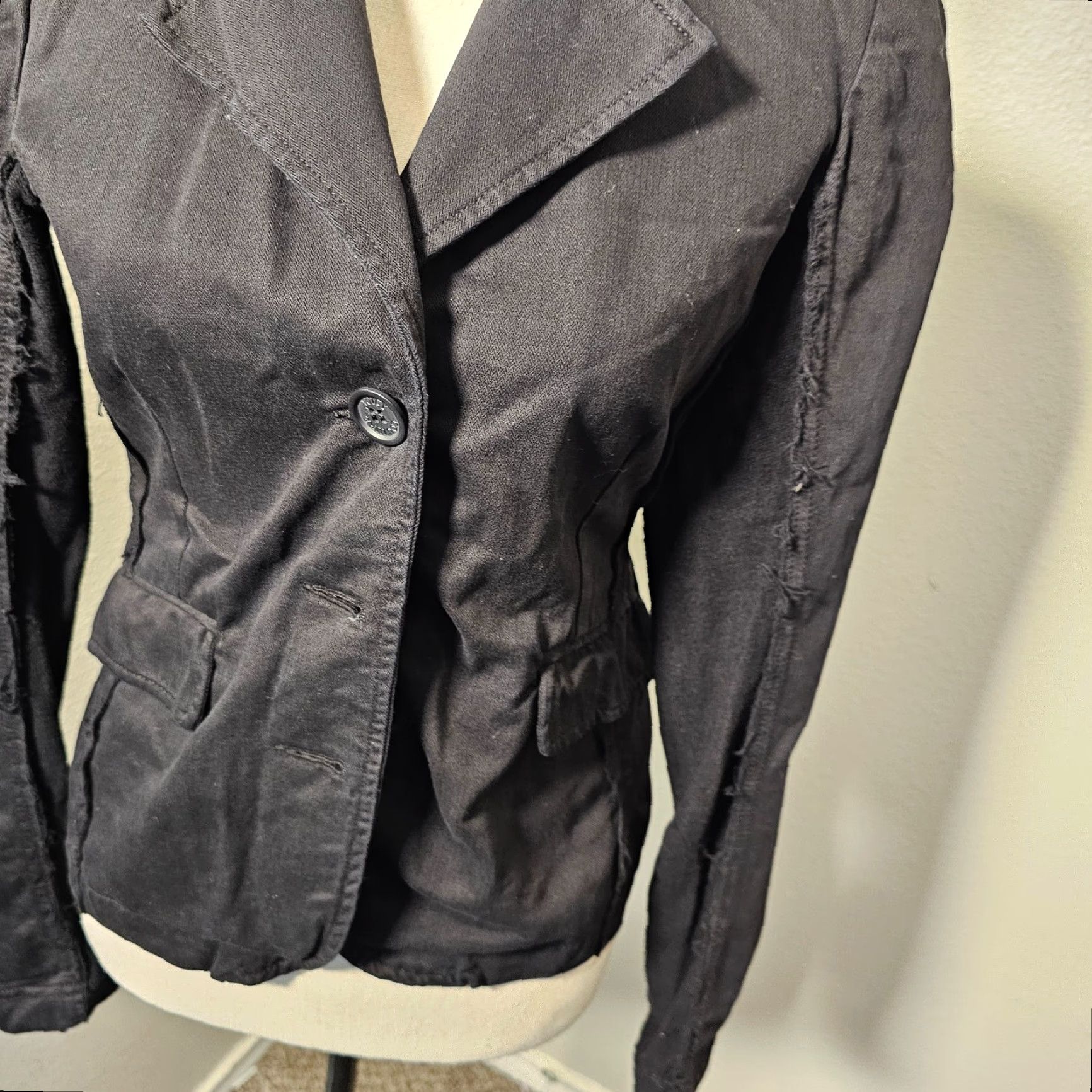 Juicy Couture Juicy Couture Jeans Women's Black Jacket Size S Cotton Bottom Sleeve Fleece Size 28" / US 6 / IT 42 - 2 Thumbnail