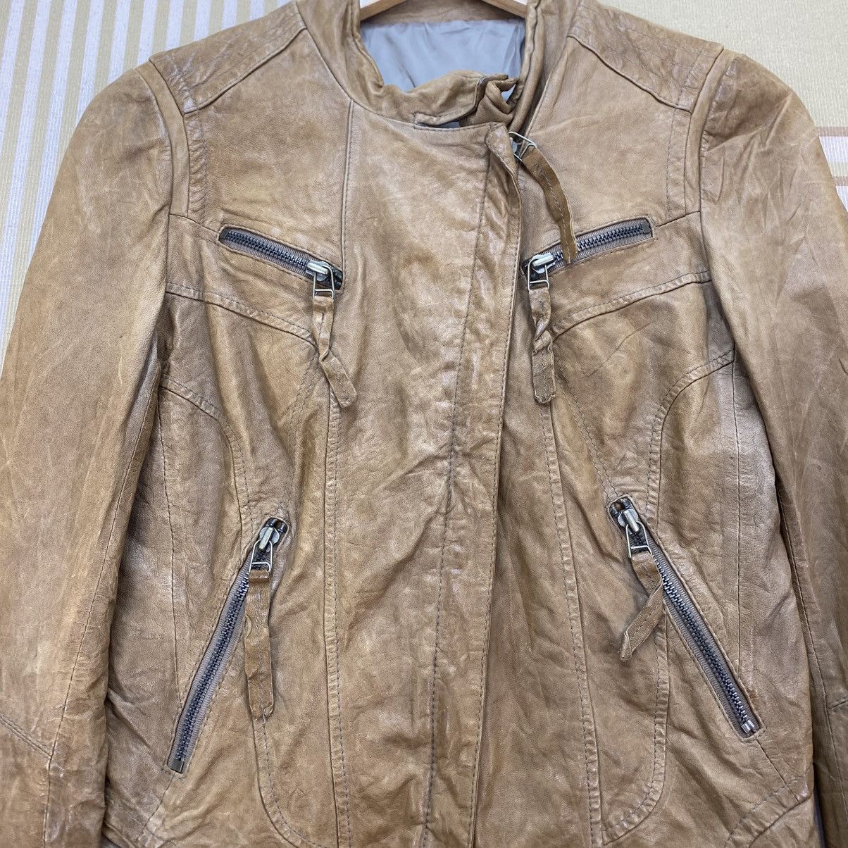 Japanese Brand 🫶Vintage Lamb Leather Biker Jacket Size M / US 6-8 / IT 42-44 - 4 Thumbnail
