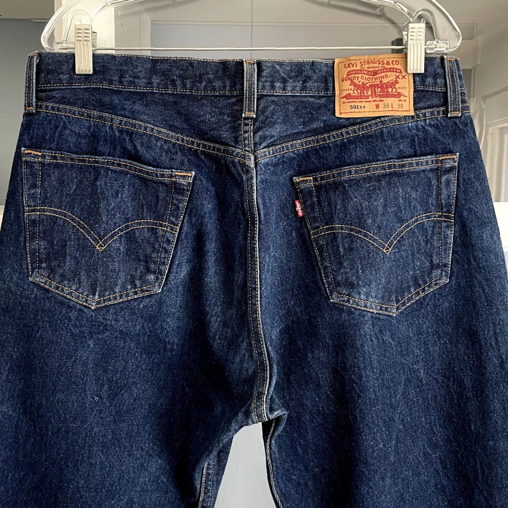 Levi's VINTAGE Levi's 501xx Button Fly Red Tab Jeans W 34 x 32 Size US 34 / EU 50 - 4 Thumbnail