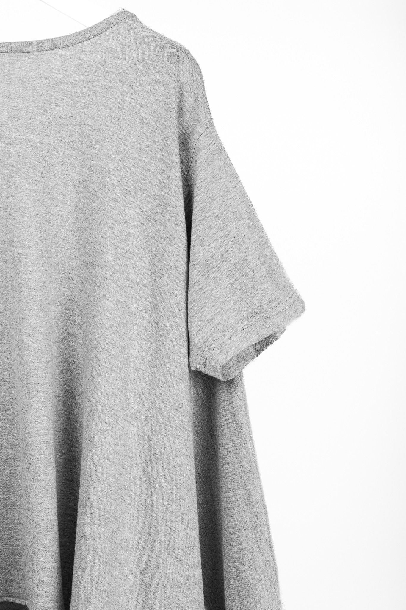 Complex Geometries Grey-Jersey Oversized Short-Sleeve Top