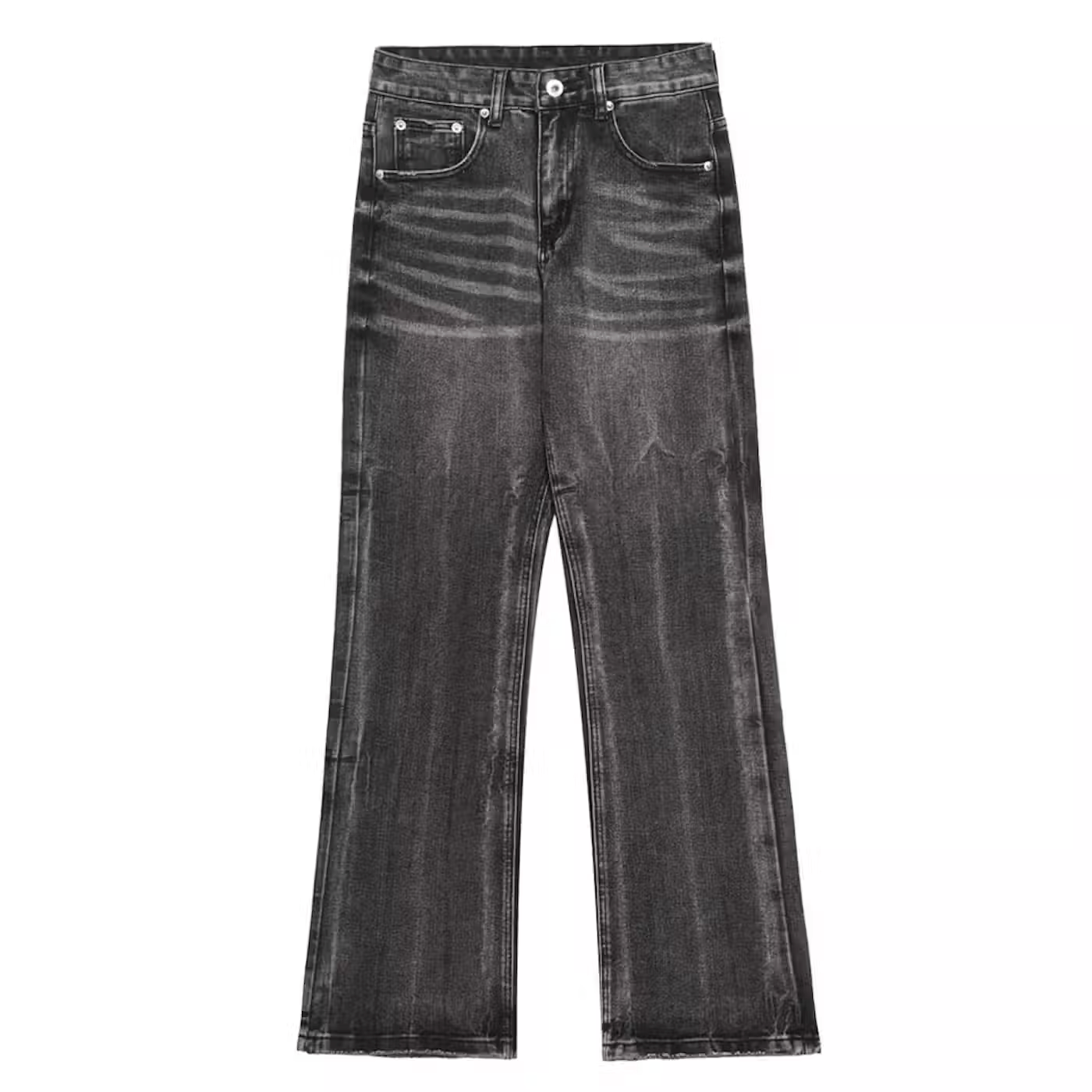 Japanese Brand × Jean Street Loose Straight Flare Black Jeans Size US 32 / EU 48 - 6 Thumbnail