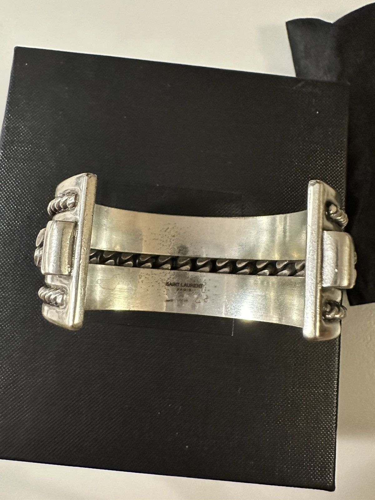 Saint Laurent Paris Saint Laurent ss15 psych rock silver bracelet Size ONE SIZE - 6 Thumbnail