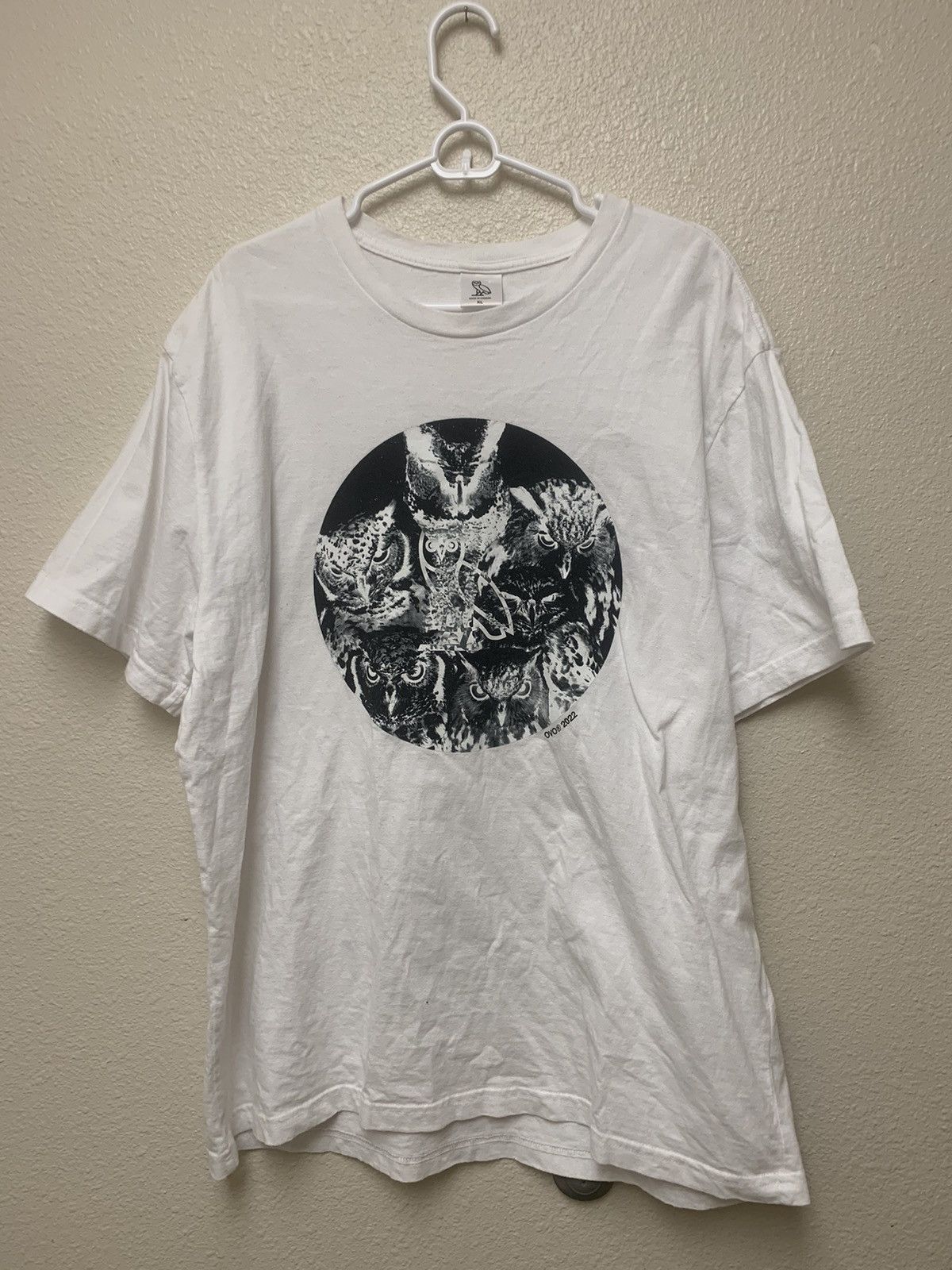 Image of Drake Ovo 2022 T-Shirt in White, Men's (Size XL)