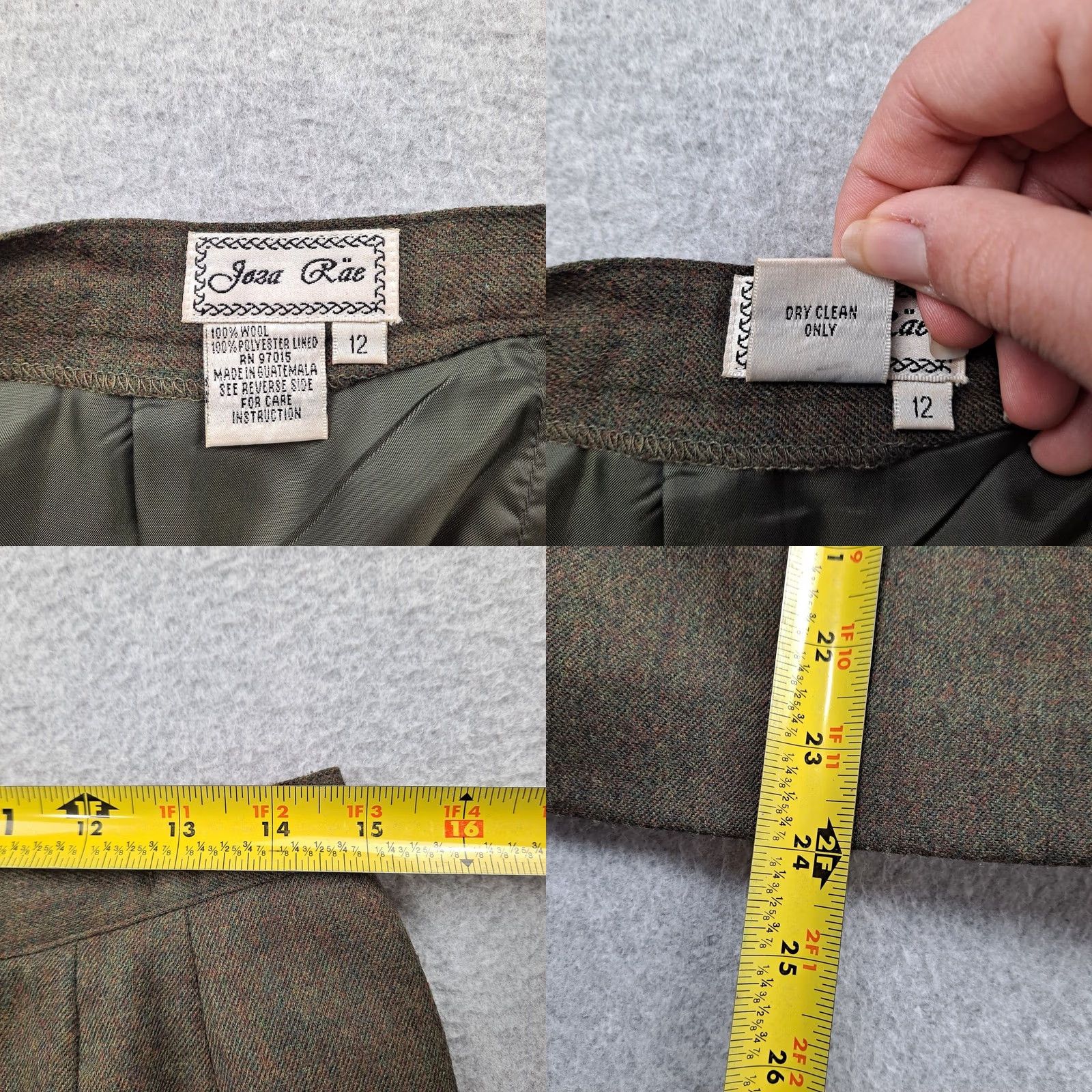 Vintage VINTAGE Joza Rae Wool Power Suit Woman 12 Brown Blazer Double-Breasted Skirt Set Womens 2-Piece Plaid Heritage Academia Office Classic 80s Men/Women Size 34" / US 12 / IT 48 - 9 Thumbnail