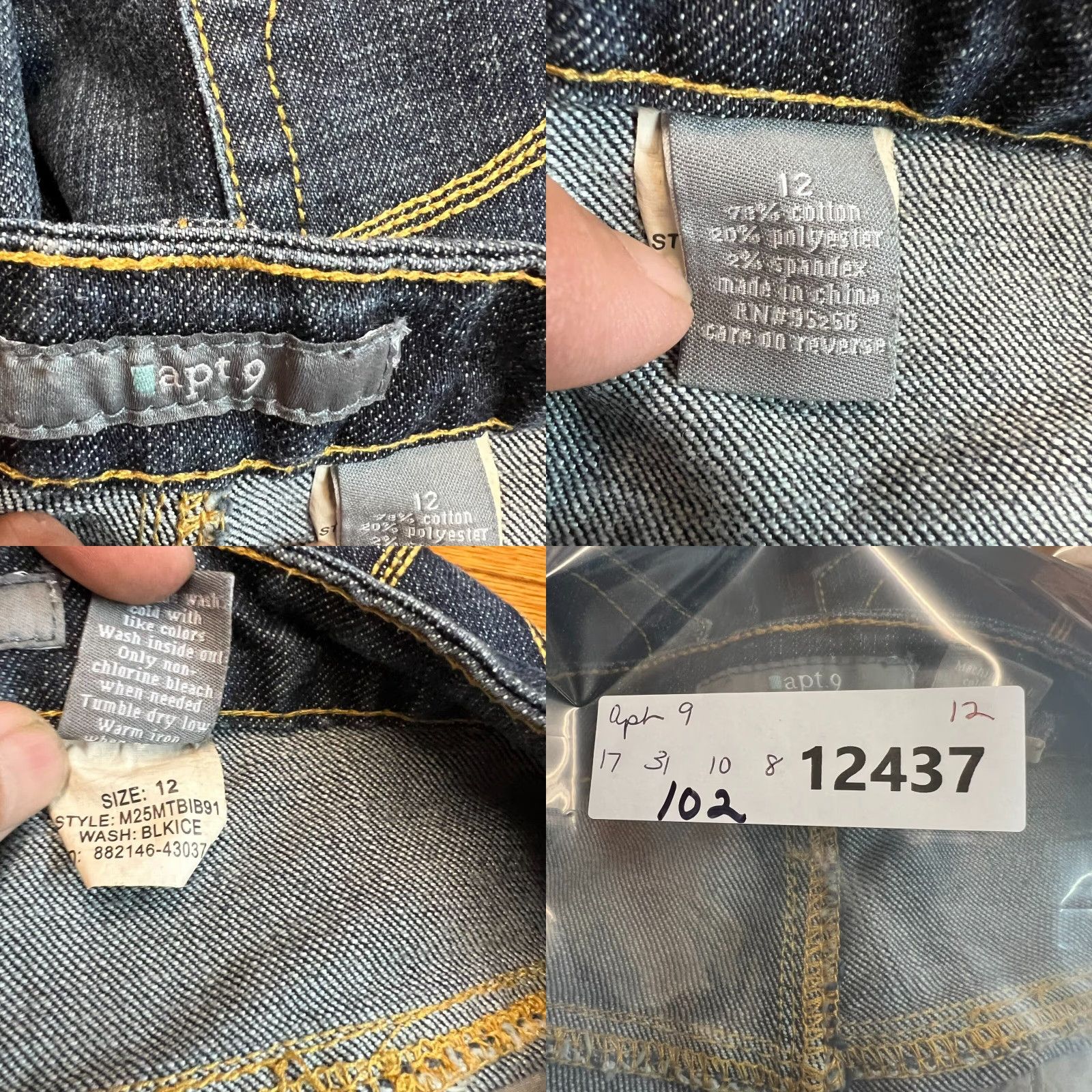 Apt. 9 Apt. 9 Jeans Womens 34 Inseam 31 Flap Pocket Straight Leg 12 Blue Denim City USA Modern Regular Size 34" / US 12 / IT 48 - 8 Thumbnail