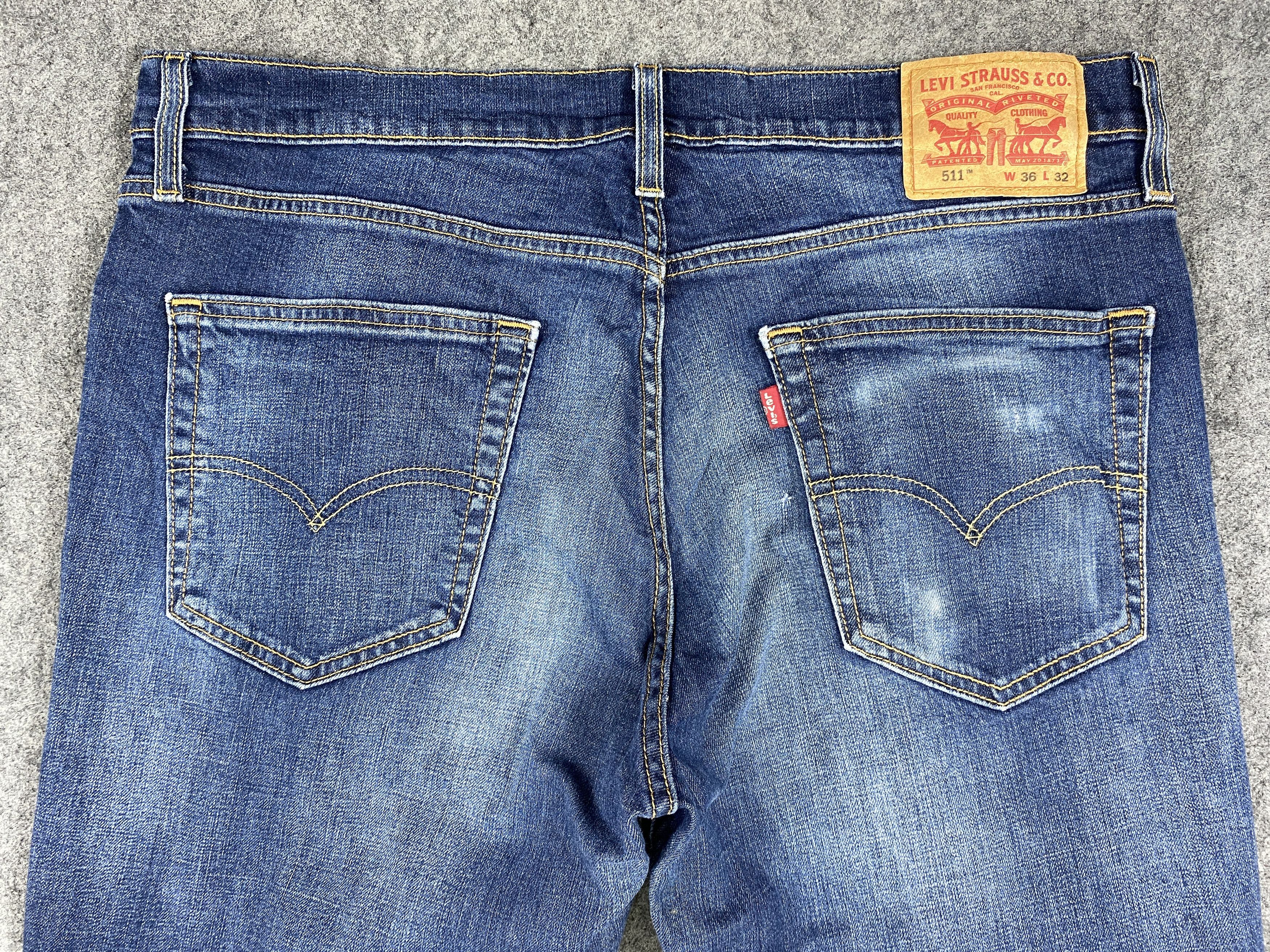 Levi's Distressed Blue Levi's 511 Jeans 36x32.5 Denim -JN1413 Size US 36 / EU 52 - 4 Thumbnail