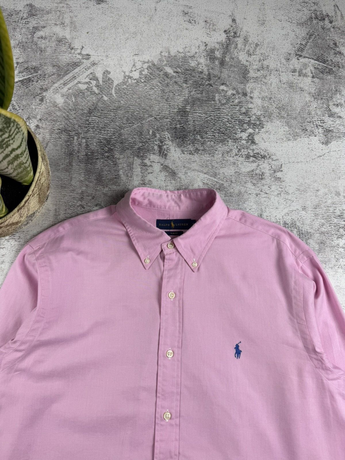 Polo Ralph Lauren Polo Ralph Lauren Rose Classic Blank Longsleeve Button Shirt Size US L / EU 52-54 / 3 - 7 Thumbnail
