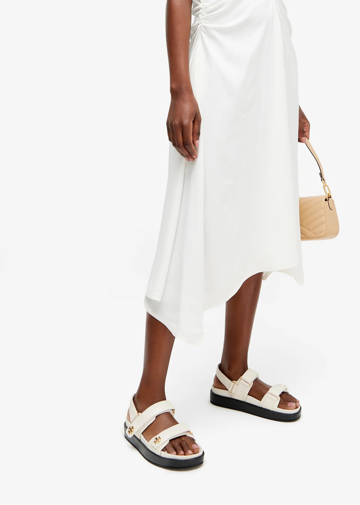 Tory Burch o1s22i1n1024 Kira Sport Sandals in White Size US 9 / IT 39 - 2 Thumbnail