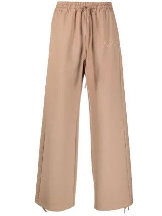 Off-White o1gr1nt0125 Quote Wool Skate Trackpant in Camel Size US 34 / EU 50 - 1 Thumbnail