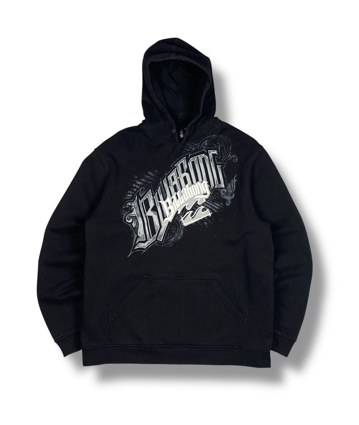 Billabong Billabong Faded Black Graphic Hoodie Y2K Streetwear Surf Size US XL / EU 56 / 4 - 1 Thumbnail
