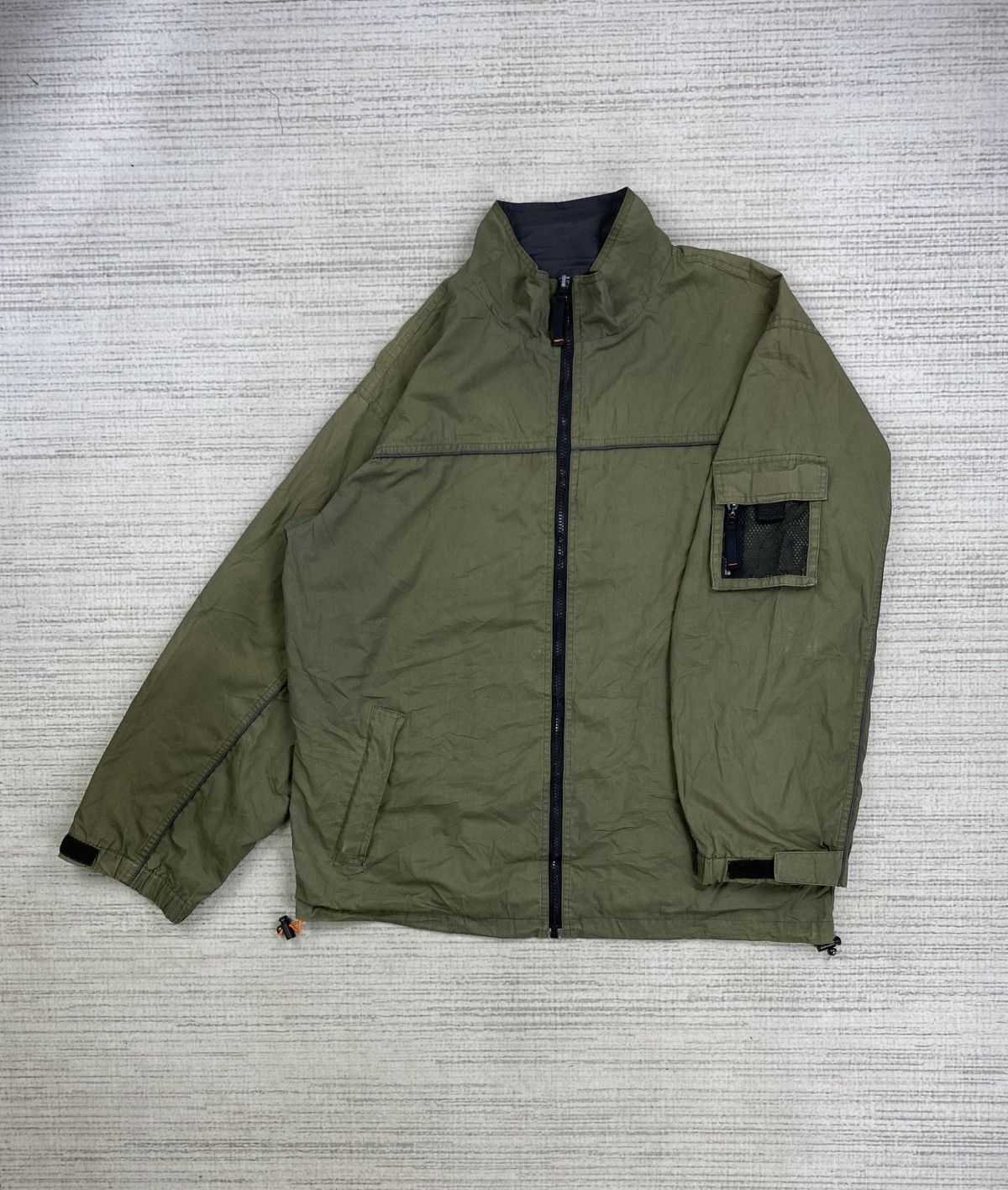 Vintage Jungle Storm Green Zipper Jacket