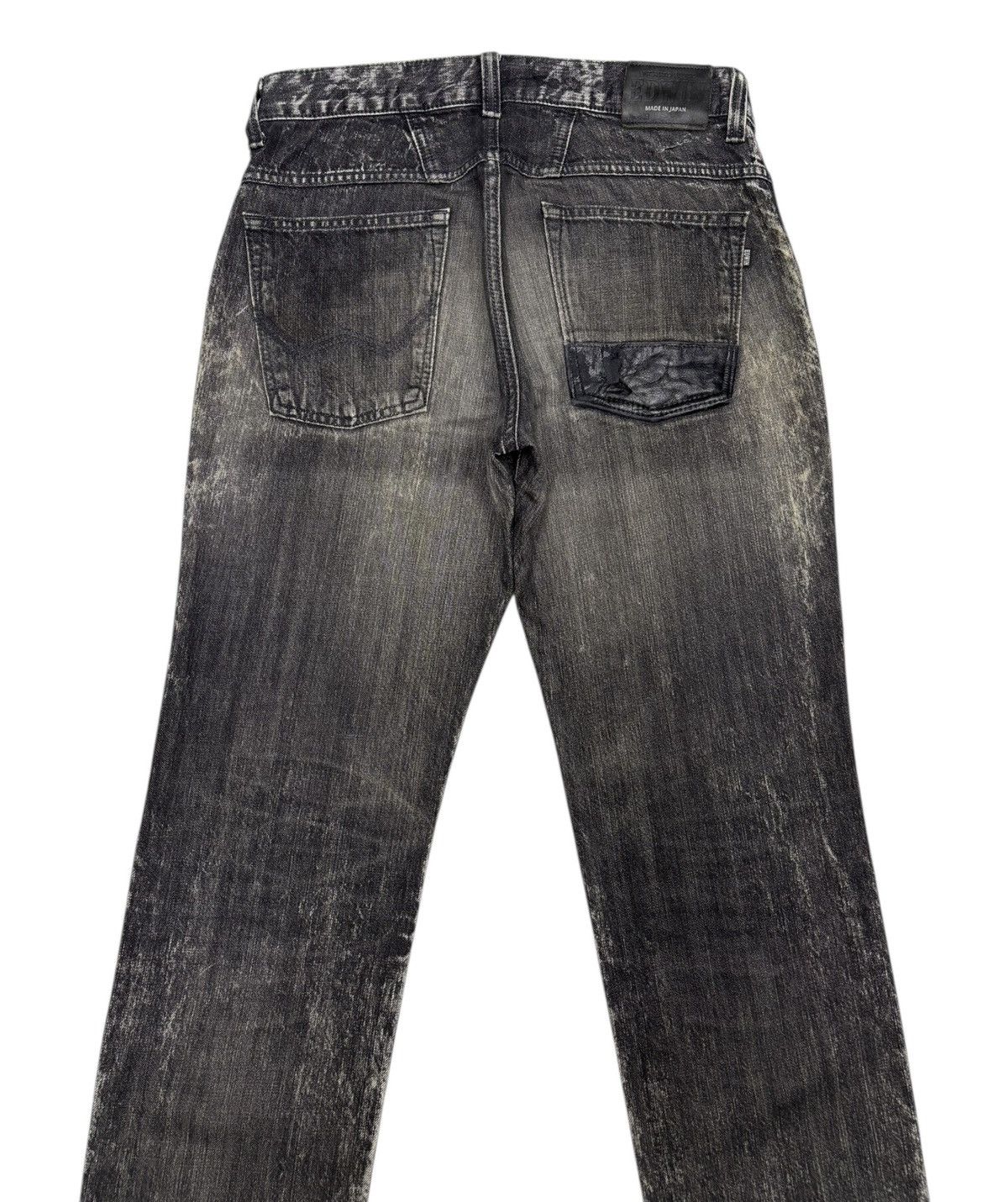 Kapital 🔥EDWIN 403 SMOKE BLACK MADE IN JAPAN DISTRESSED DENIM JEANS Size US 32 / EU 48 - 4 Thumbnail