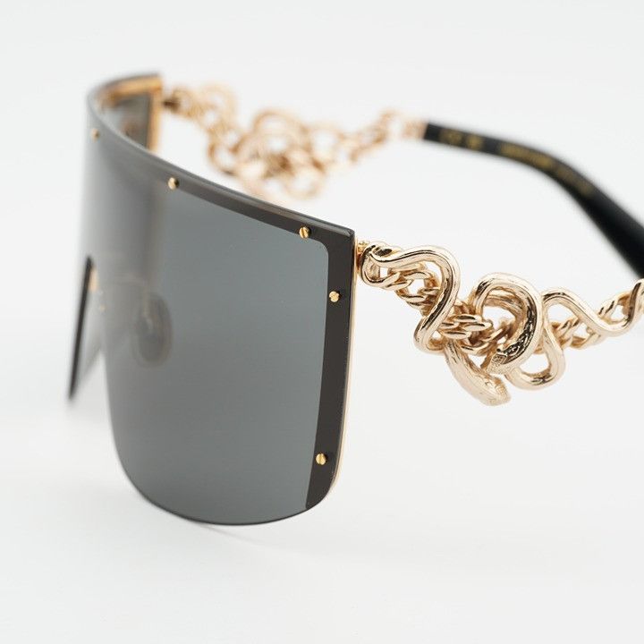 Roberto Cavalli Roberto Cavalli SRC015M 0300 Sunglasses Gold Shield Frame Size ONE SIZE - 10 Thumbnail