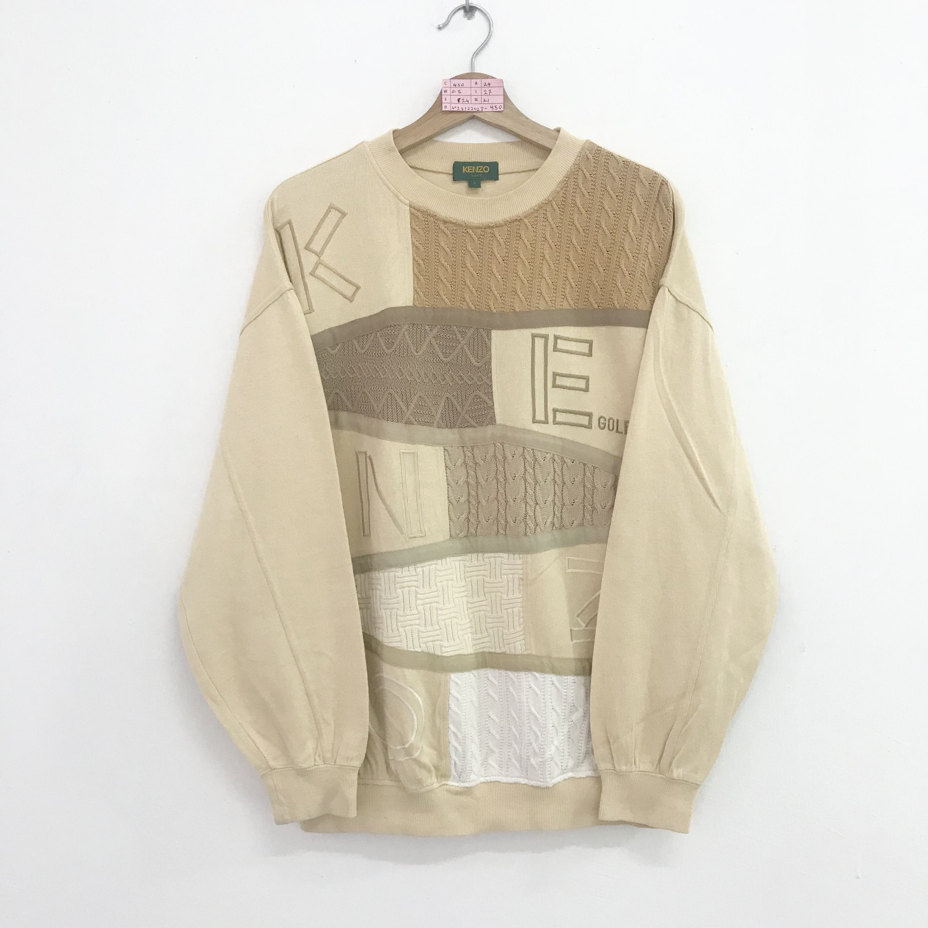 image of 90's Kenzo Golf Sweatshirt Colorblock Embroidered, Men's (Size Large)