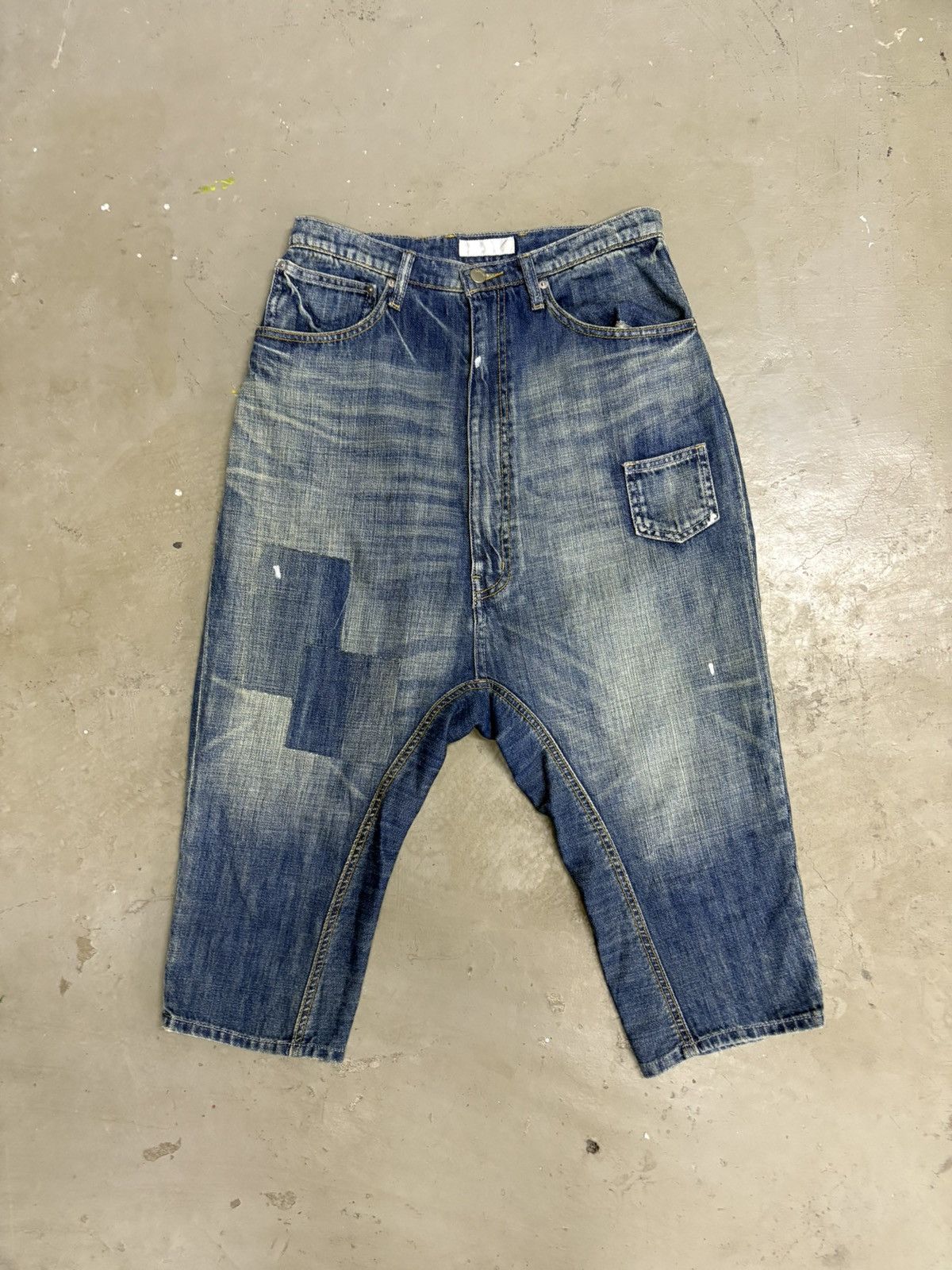 Issey Miyake × Ne-Net Ne-Net Issey Miyake Paint Splatter Patchwork Capri Pants Size US 30 / EU 46 - 1 Thumbnail