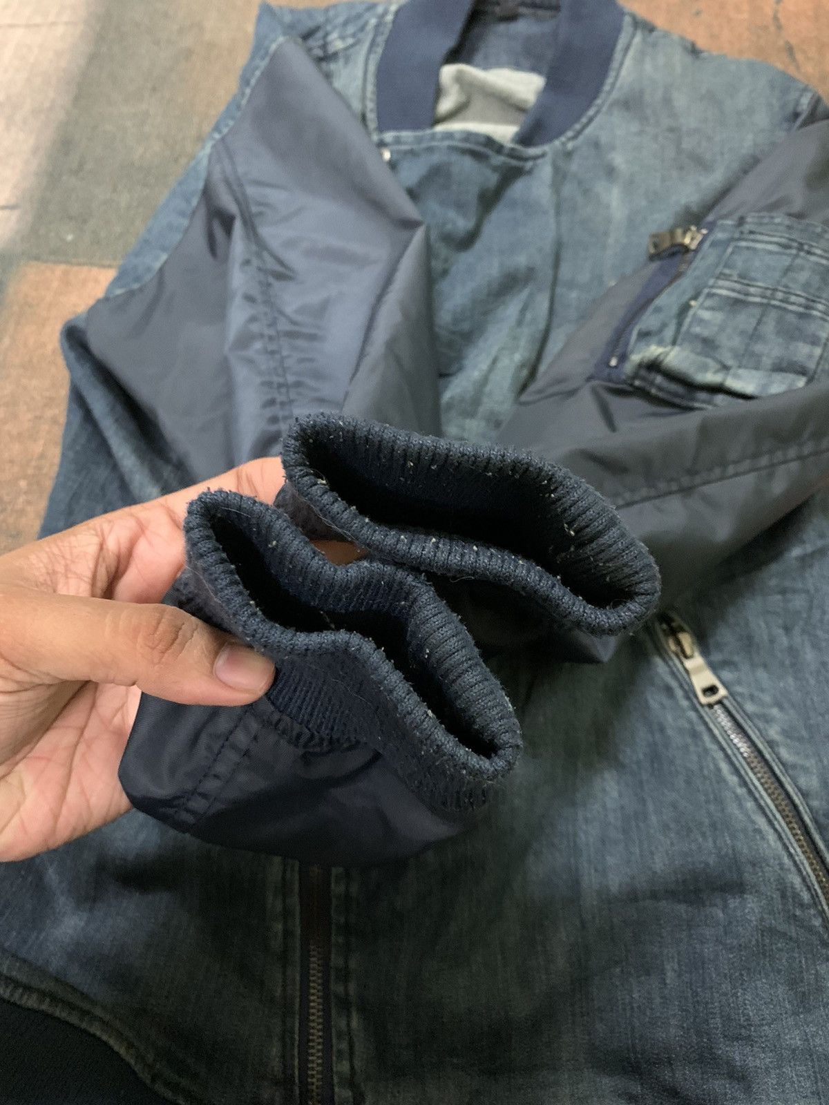 Designer × In The Attic × Le Grande Bleu (L.G.B.) in the attic military denim bomber jacket punk bikers style Size US L / EU 52-54 / 3 - 14 Thumbnail