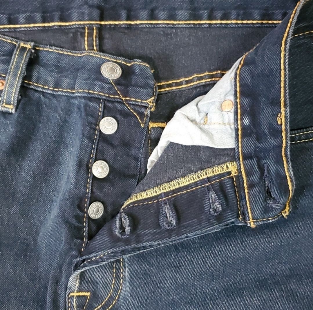 Levi's Levi's 501 34x30 Button Fly Blue Denim Jeans Dark Wash Size US 34 / EU 50 - 8 Thumbnail