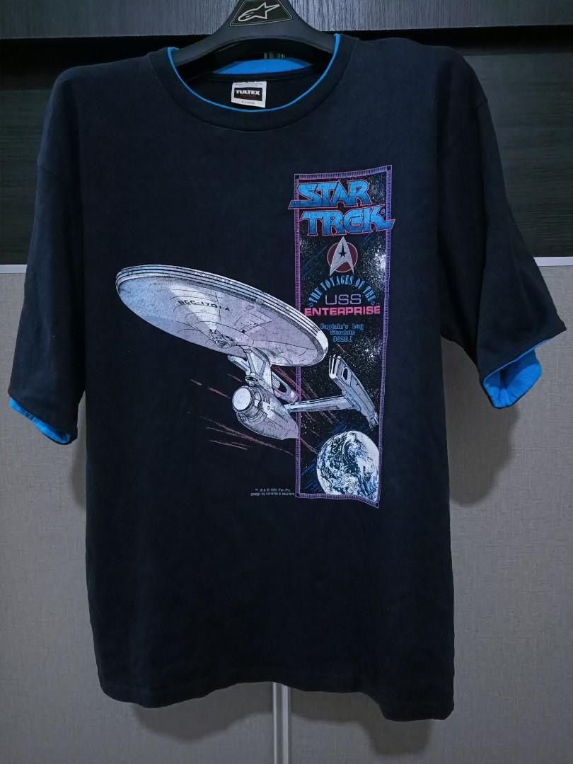 Tultex Vintage 90s Star Trek Sci-Fi Movie Tee USS Enterprise 1991 Size US XL / EU 56 / 4 - 1 Thumbnail