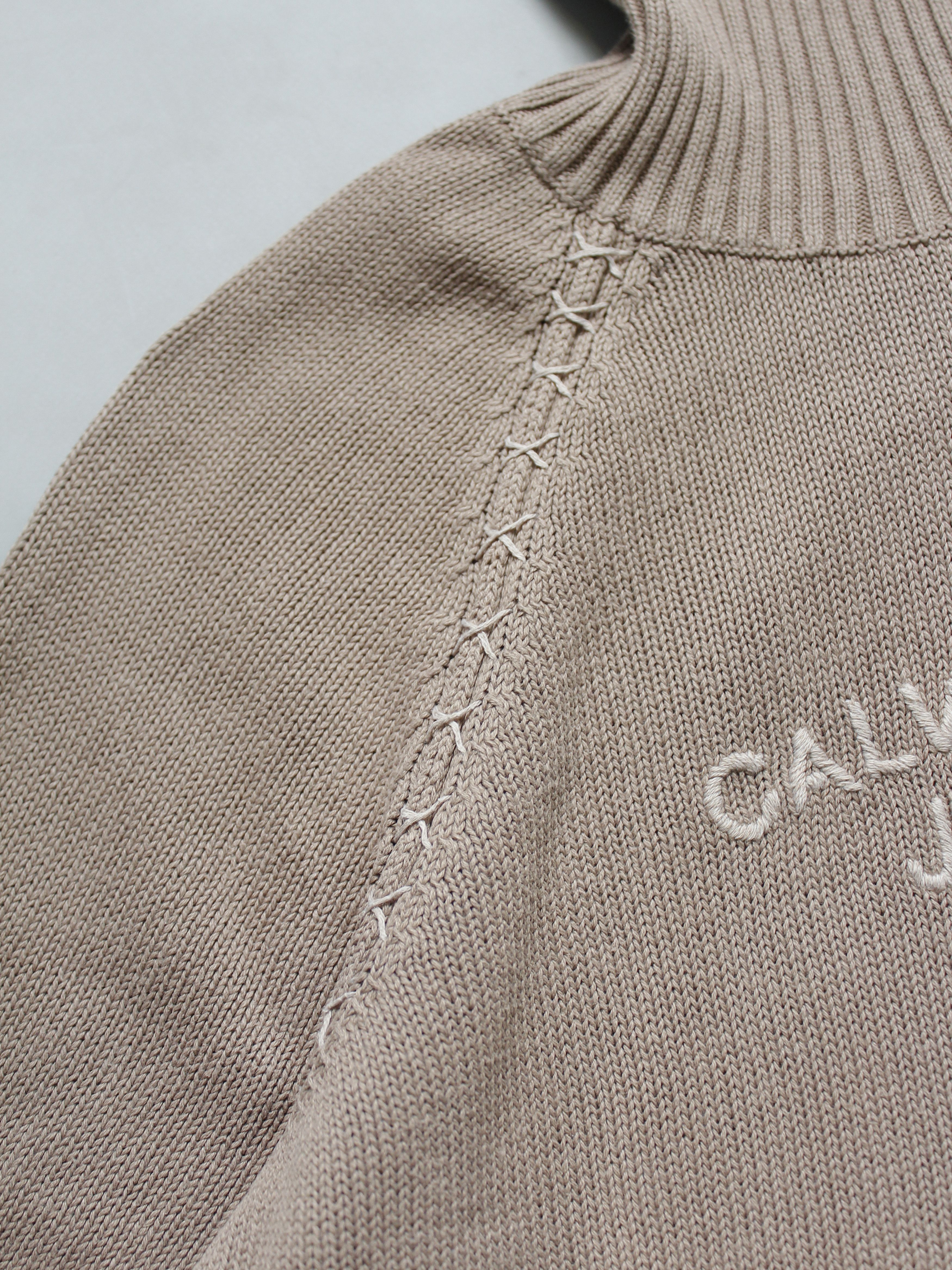 Calvin Klein Calvin Klein Jeans Embroided Logo Knit Sweat Oversize Mens M Size US M / EU 48-50 / 2 - 4 Thumbnail