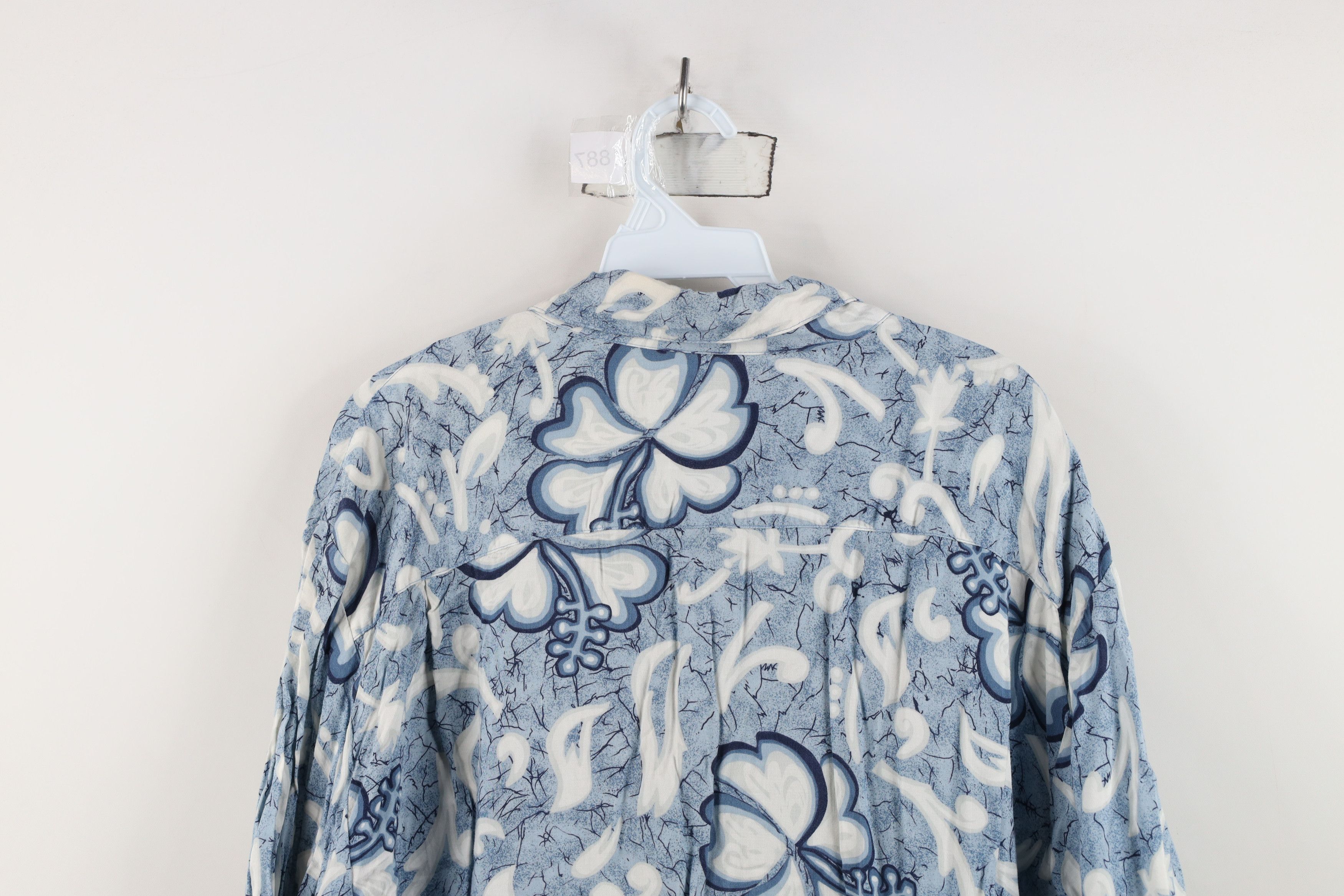 Vintage Vintage 90s Streetwear Flower Luau Hawaiian Button Shirt Size US XL / EU 56 / 4 - 11 Thumbnail