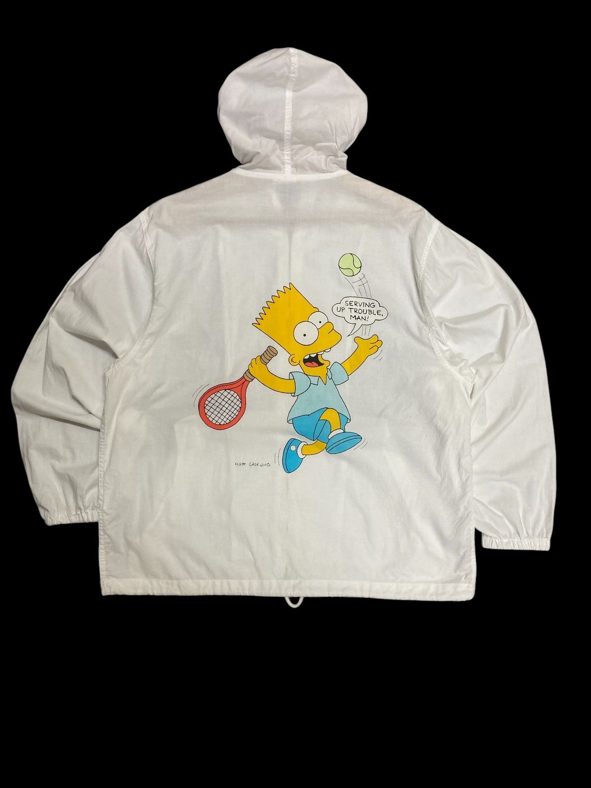 The Simpsons × Vintage Vintage 90’s The Simpsons Cotton Hoodie Jacket White Size US L / EU 52-54 / 3 - 3 Thumbnail