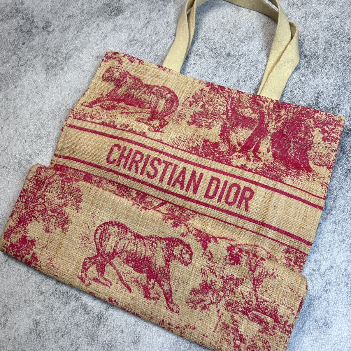 Christian Dior Monsieur Christian Dior Exclusive GWP Dioriviera straw tote bag Size ONE SIZE - 3 Thumbnail