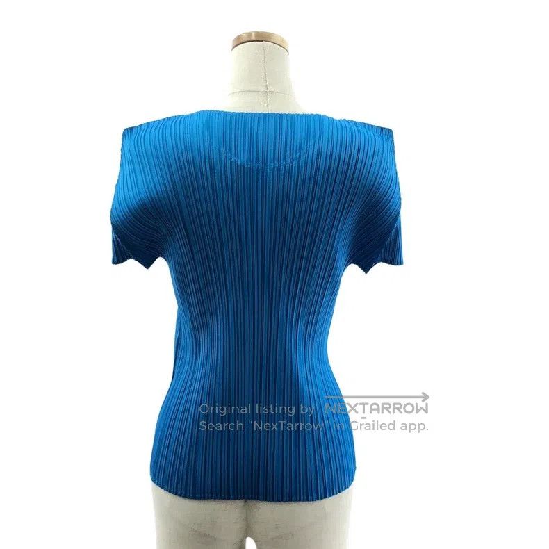 Issey Miyake Issey Miyake Blue Short Sleeve T-shirt Size L / US 10 / IT 46 - 4 Thumbnail